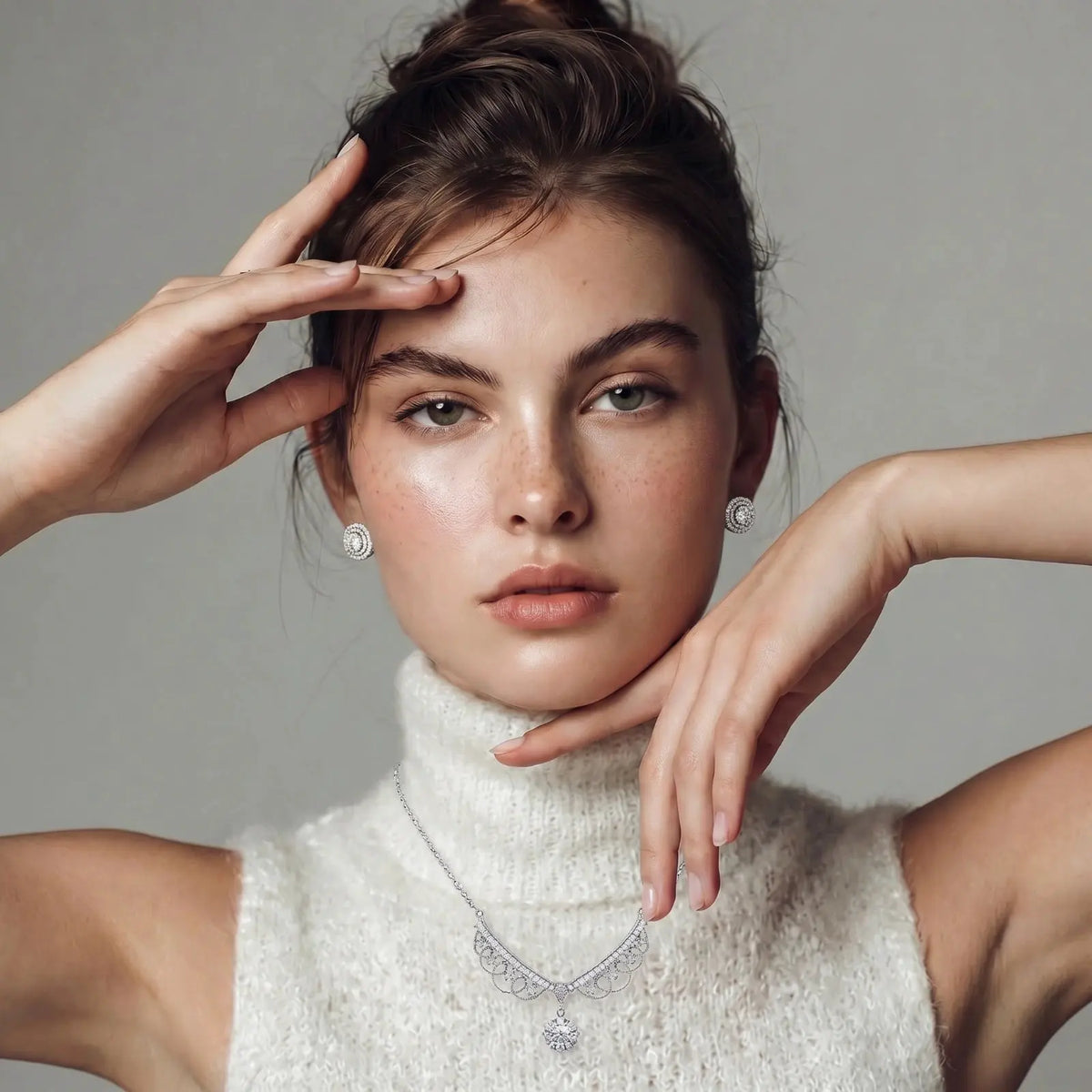 Celestial Halo Moissanite Studs | Equanimity Essence by Equanimity Essence.