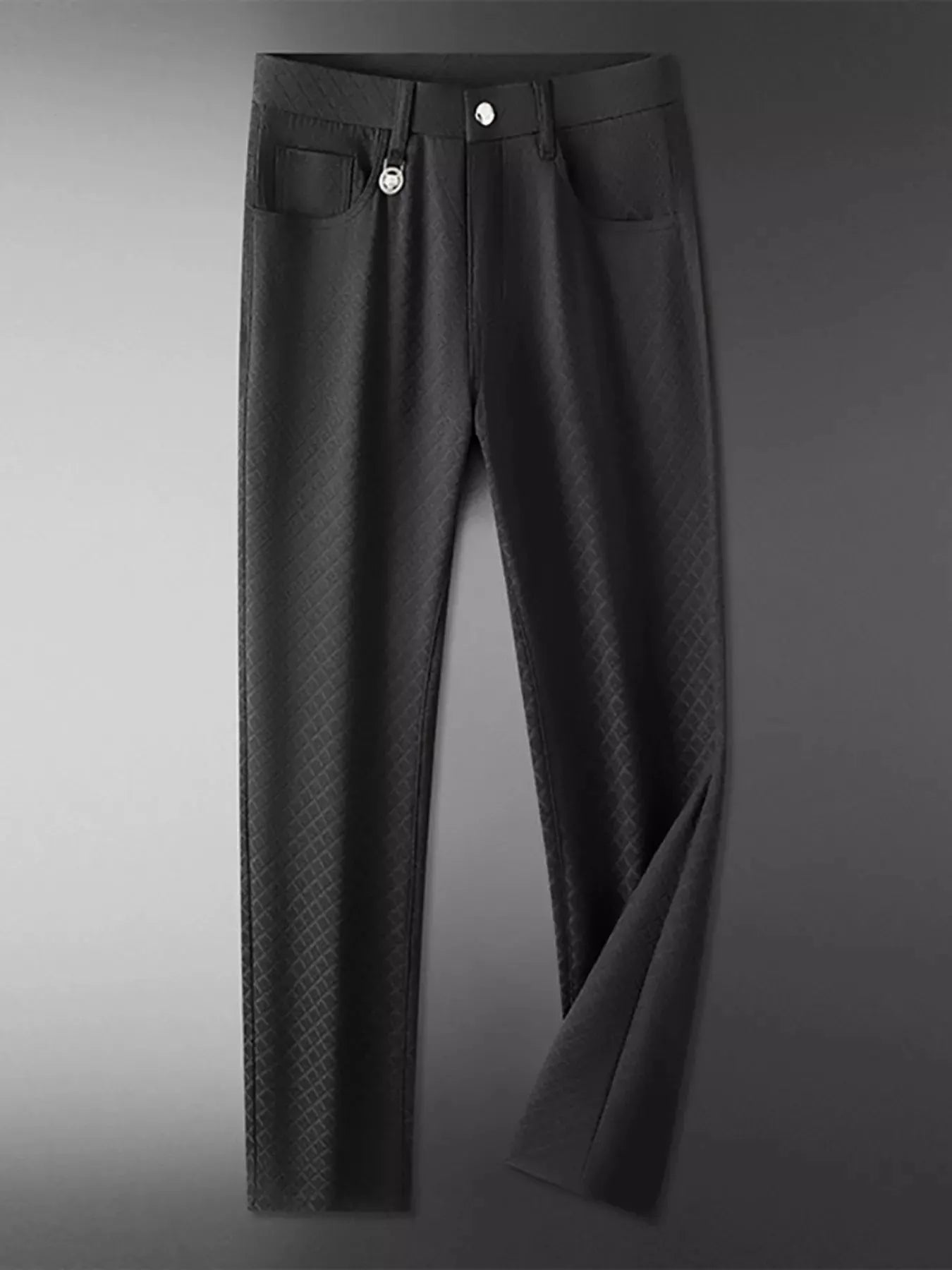 Men's Lightweight Textured Casual Pants by Trendsi