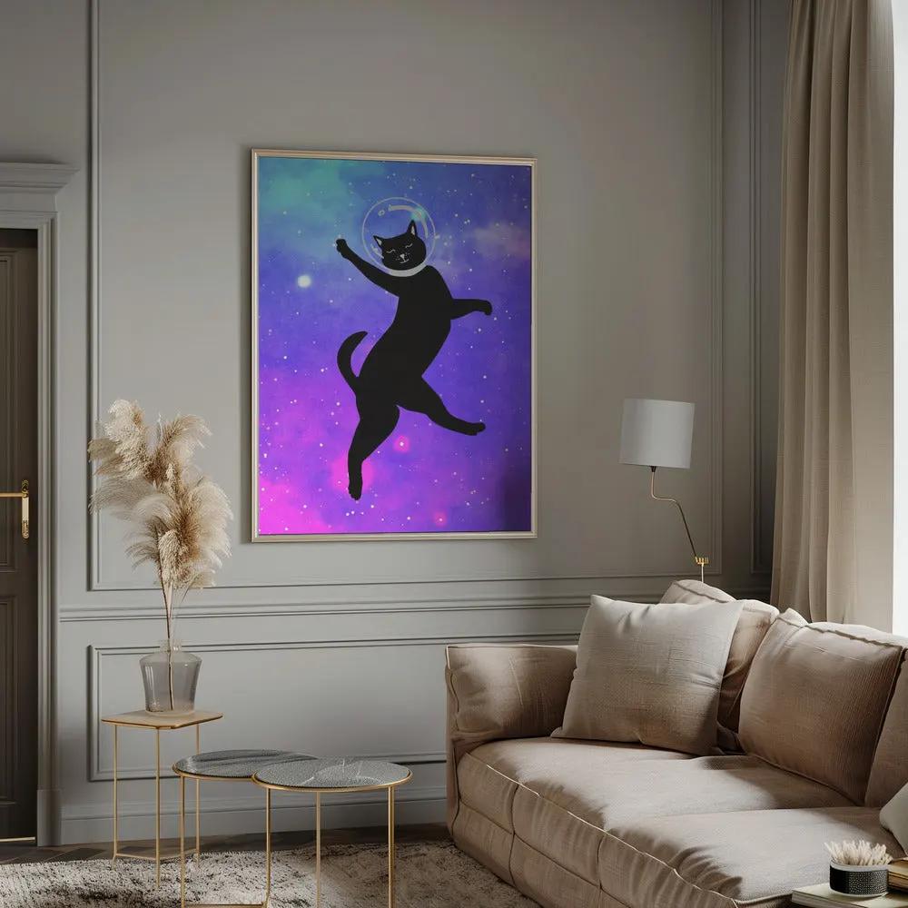 Wall art Happy Space Cat by Raissa Oltmanns
