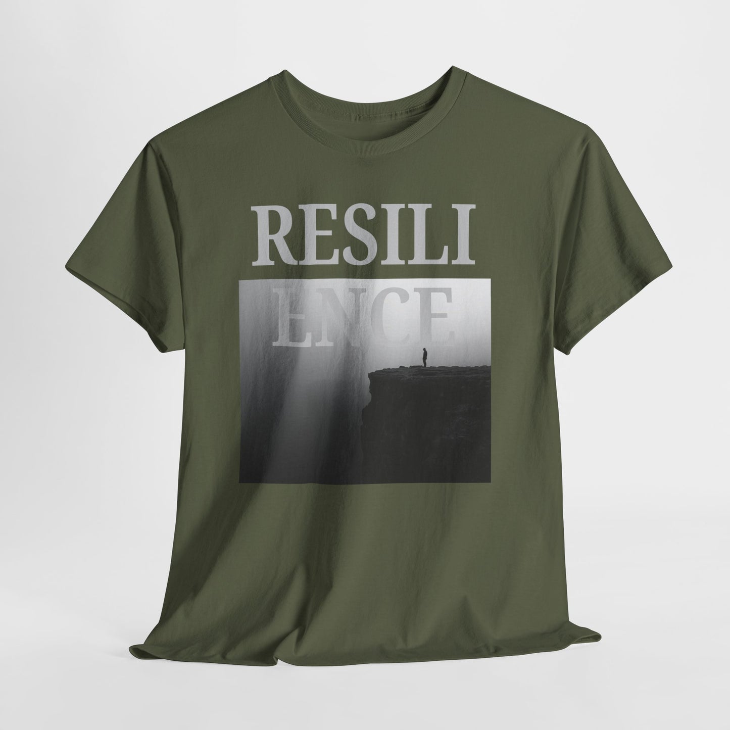 Resilience Graphic T Shirt | Minimalist Motivational Photo Print Unisex Tee