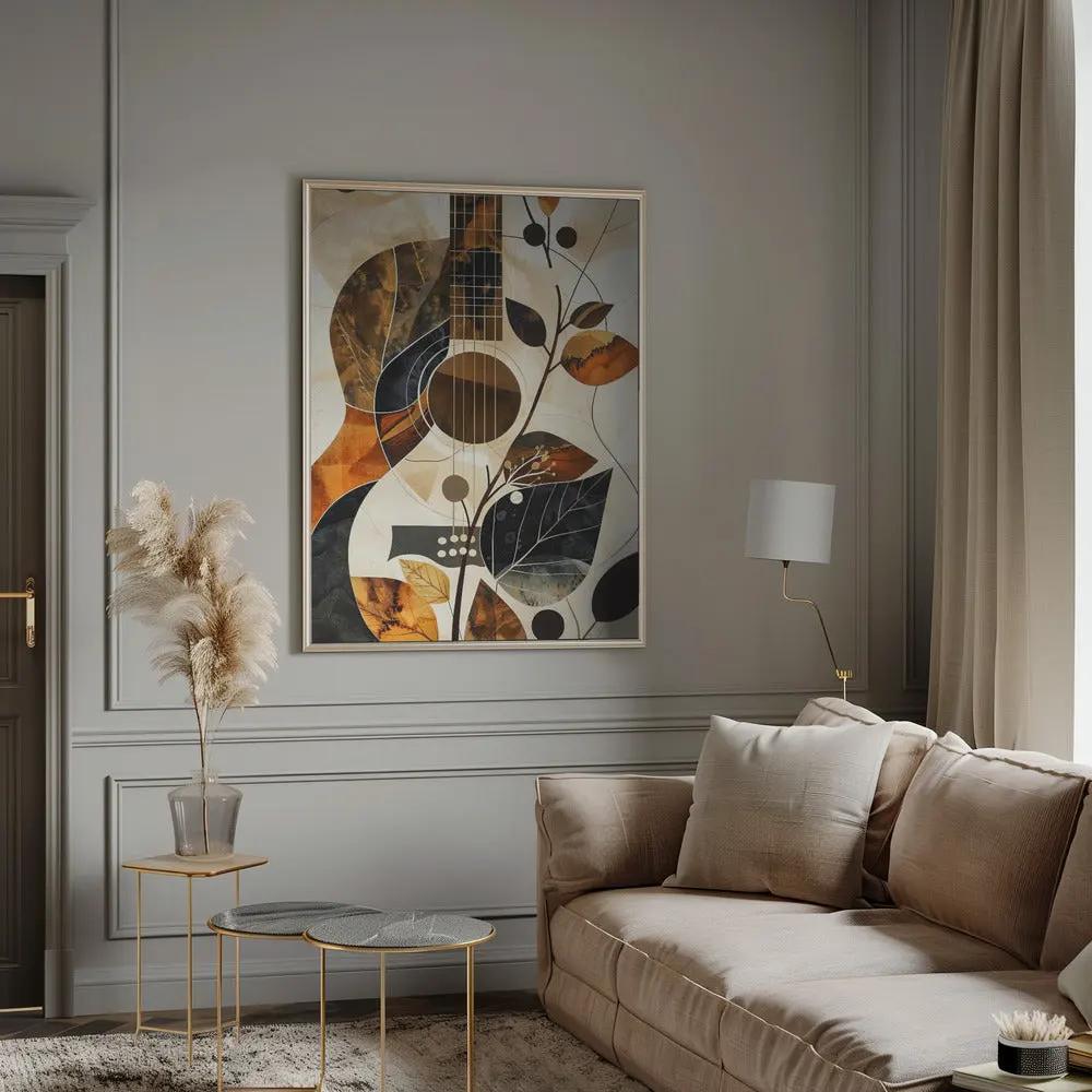 Music Guitar Collage (1) Canvas Print by Justyna Jaszke