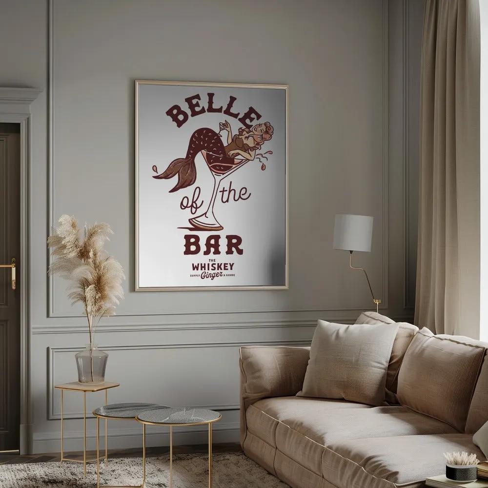 Wall art Belle Of The Bar Mermaid Pin Up Art by The Whiskey Ginger