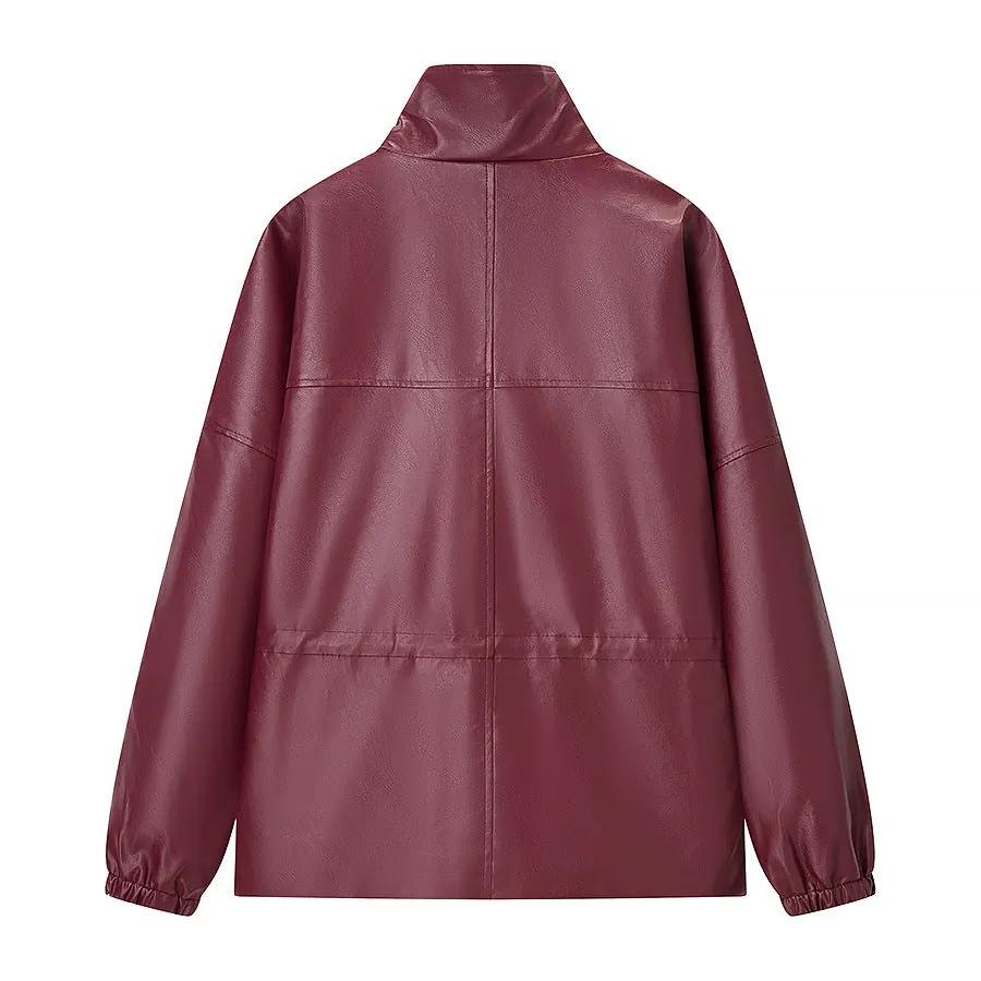Women's Faux Leather High-Neck Jacket BYMANYC ® New York CONTEMPORARY VIBRANT MODERN FASHION - New Collection by BYMANYC ® New York