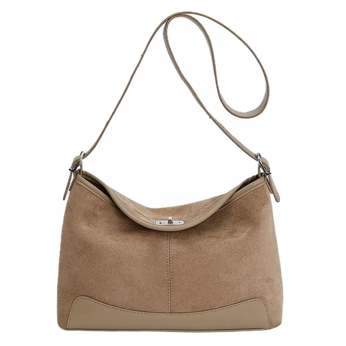 Suede Crossbody Bag with Adjustable Strap by Partner Label