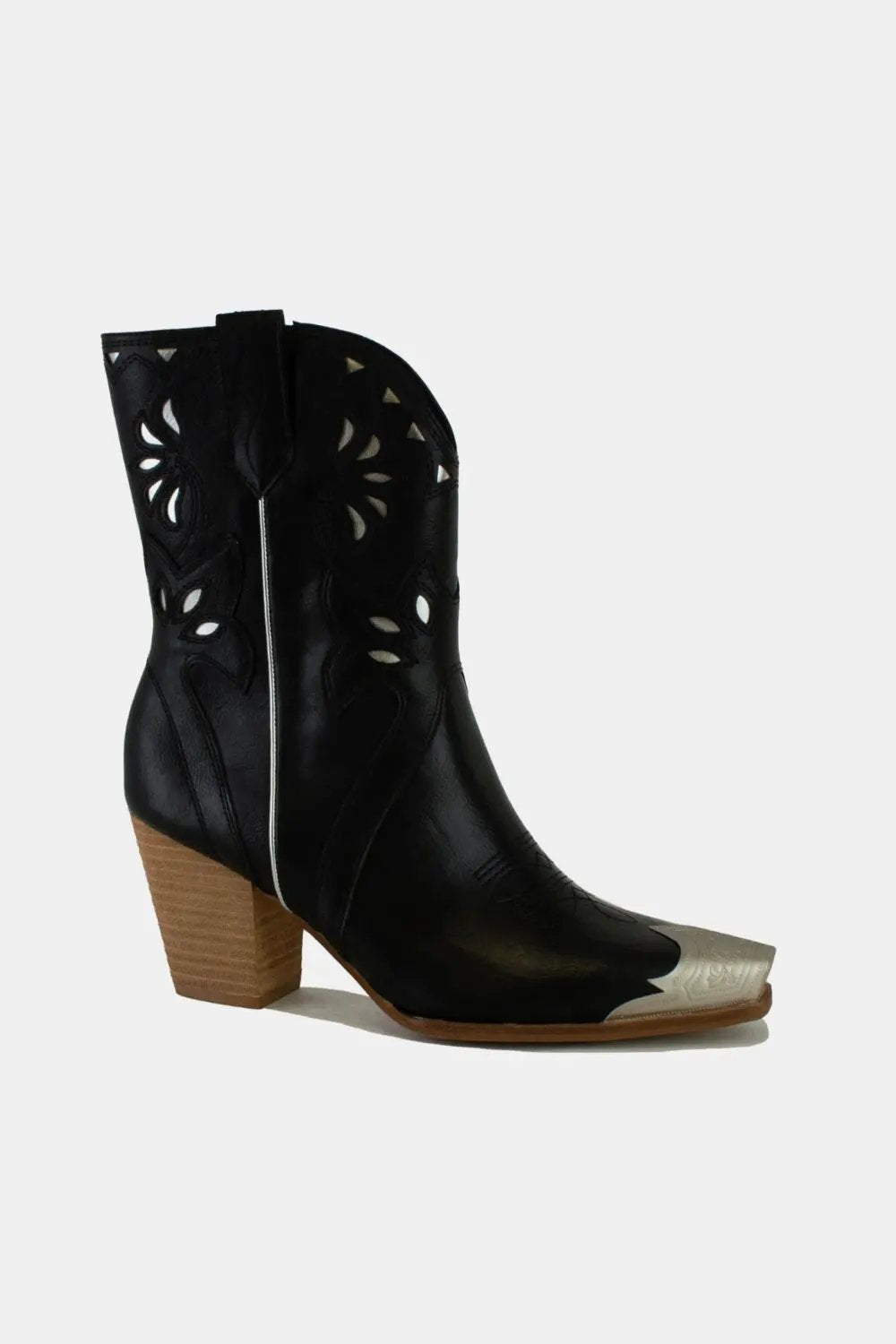 Beast Fashion Cut-Out Floral Embroidery Boots by Beast Fashion