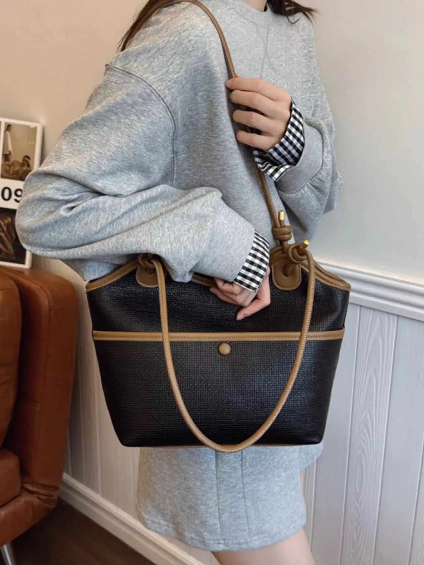 Knotted Strap Tote Bag by Partner Label