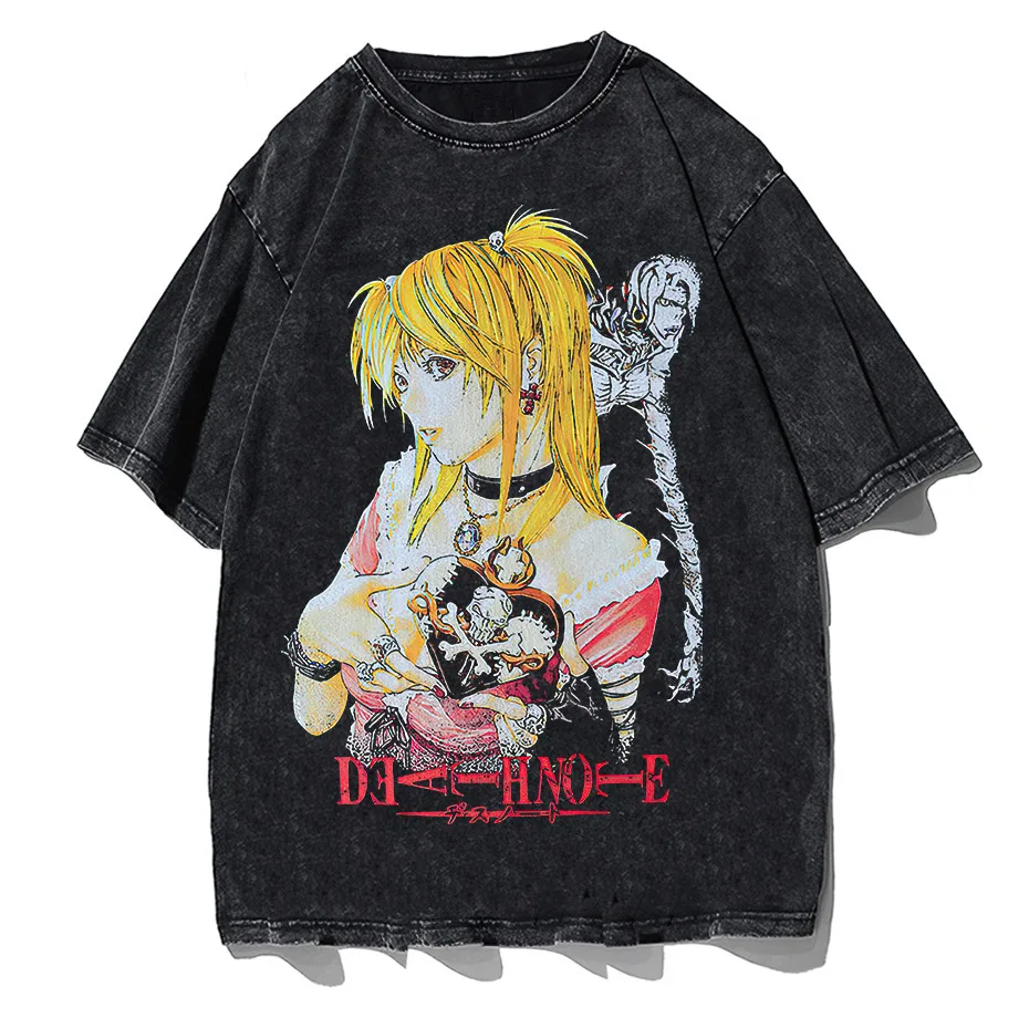 Harajuku Black Source T-Shirt Men Hip Hop Vintage Anime Graphic Oversized Cotton Tee-2