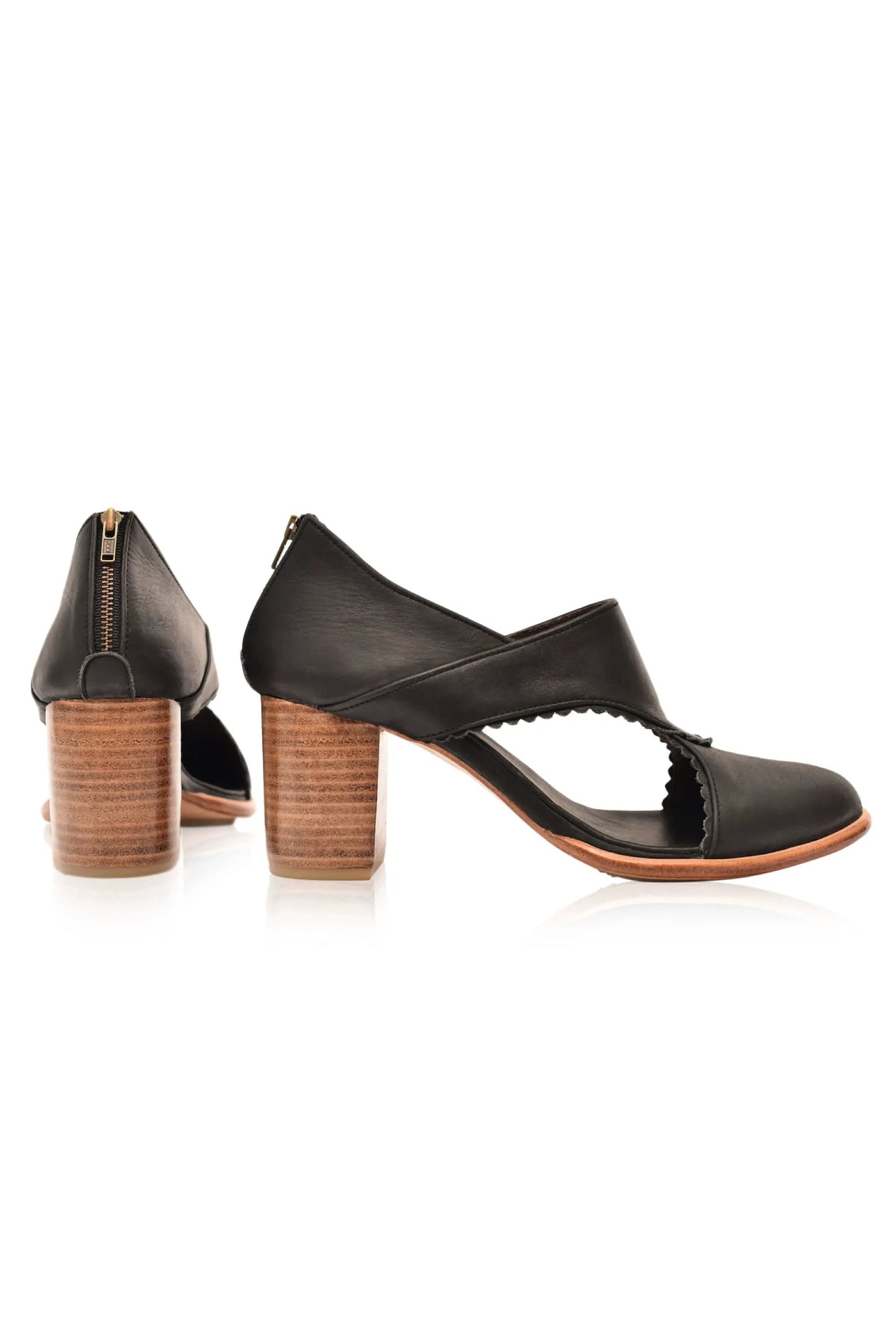 Rain Kiss Leather Heel Booties by ELF