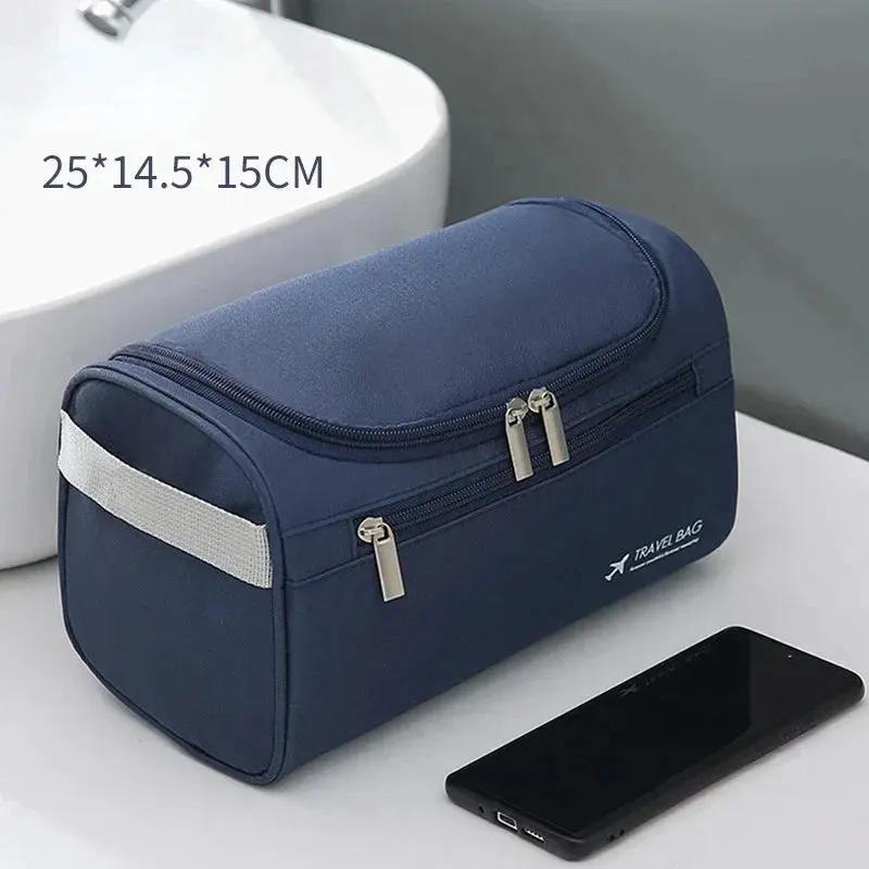 PU Leather Toiletry Bag for Men & Women – Hanging Travel Dopp Kit Organizer by Inland Leather Co