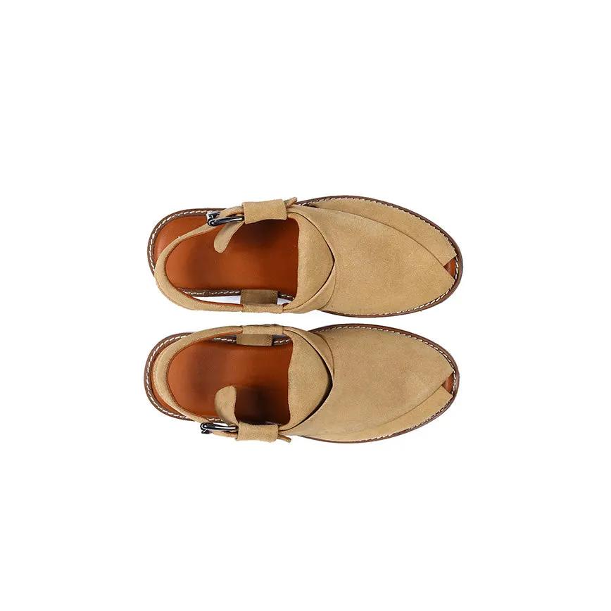 Juan Loco Men's Suede Leather Peshawari Chappal Sandals by Inland Leather