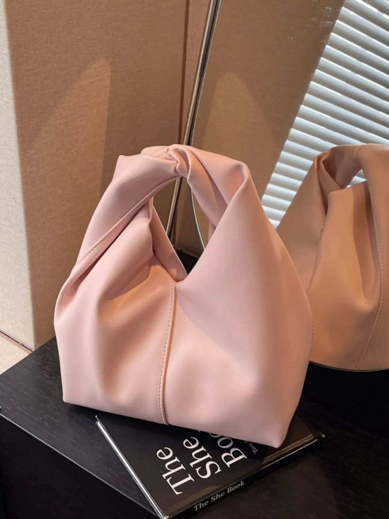 Knot Handle Leather Handbag by Partner Label