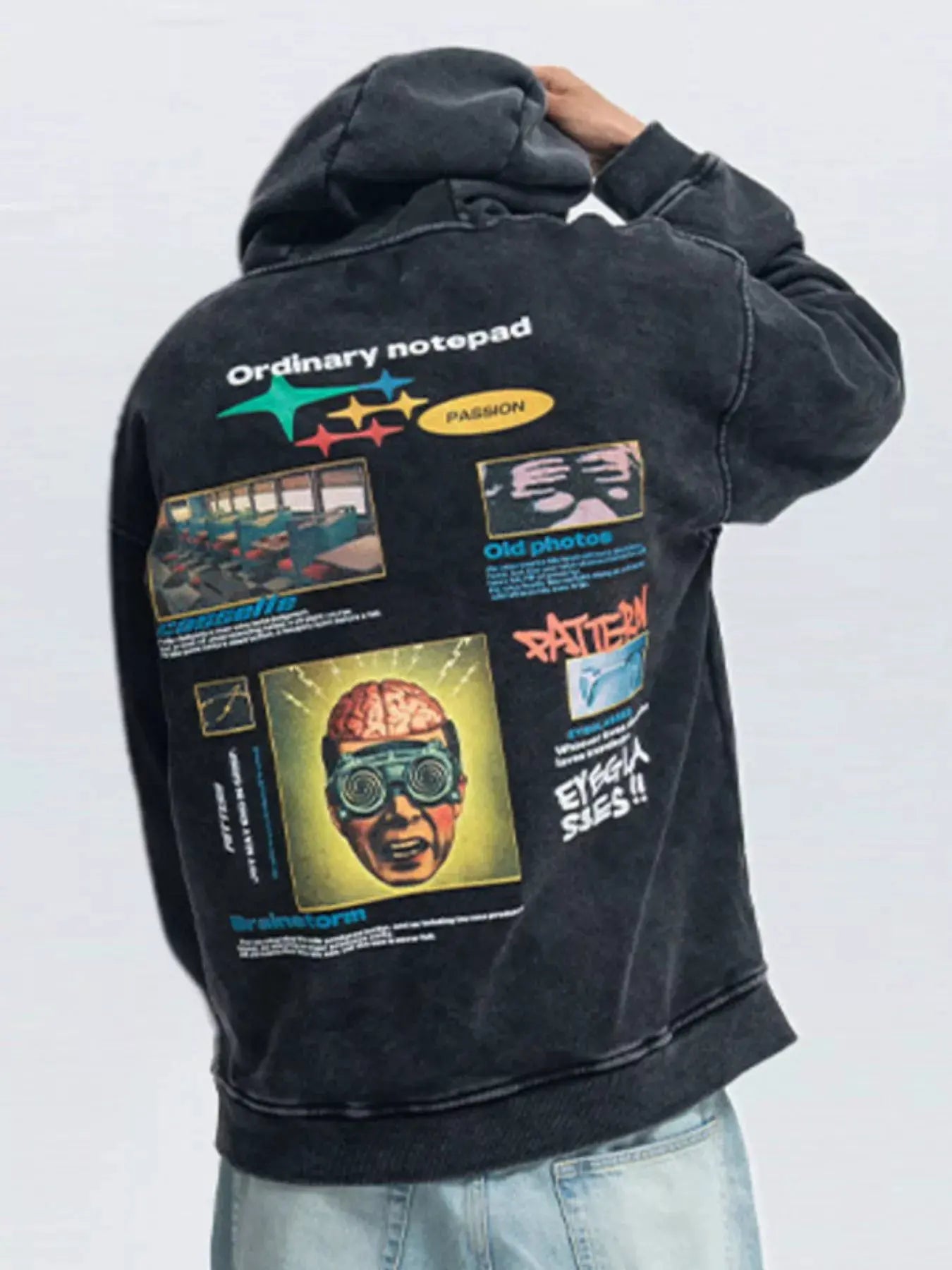 Men's Graphic Back Long Sleeve Hoodie by Partner Label