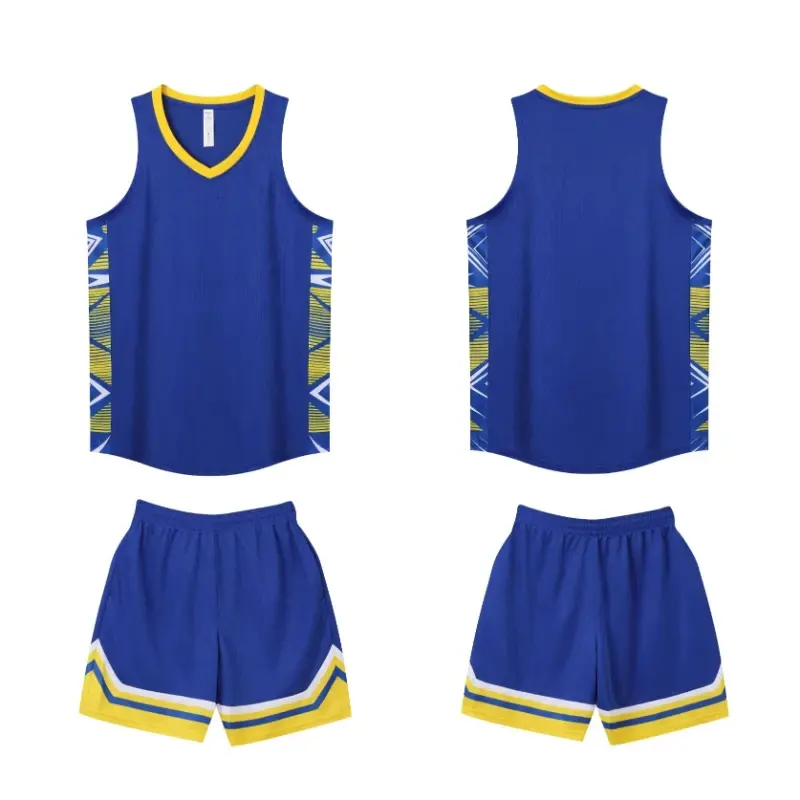 Plus Size Mens Basketball Jersey Set Oversized Sleeveless Shirt and Pants Print Sportswear by Vimost Shop