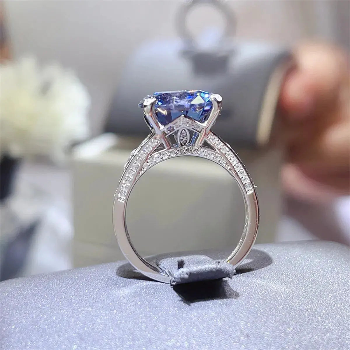 5 Carat Moissanite 925 Sterling Silver Ring by Partner Label