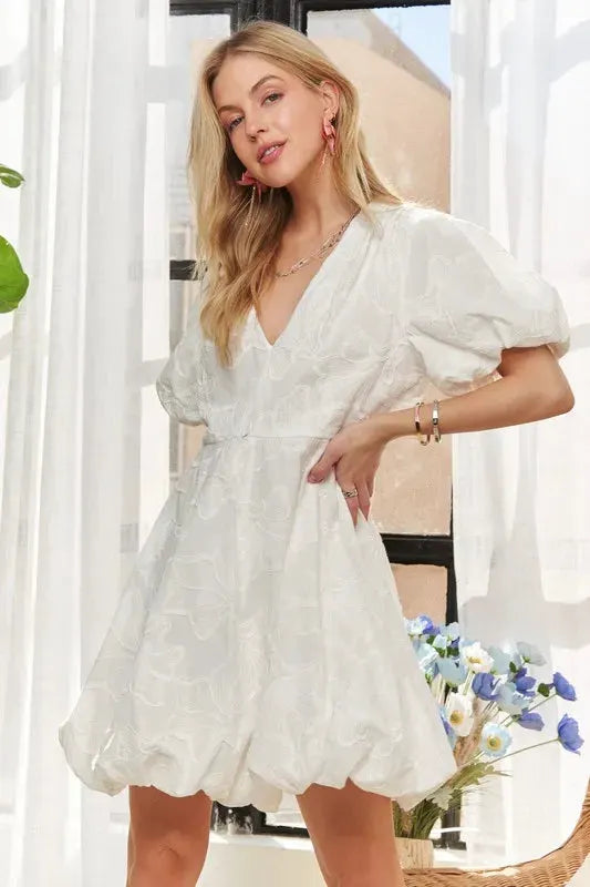 ADORA Puff Sleeve Floral Dress by ADORA