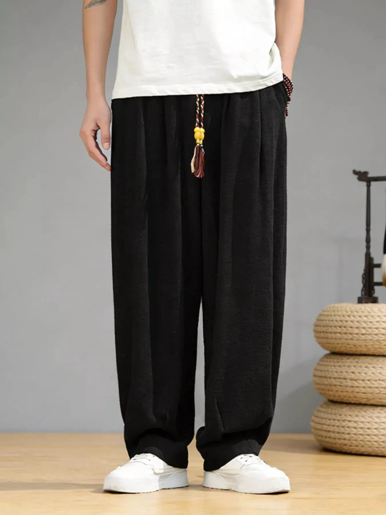 Men's Plus Size Loose Fit Casual Pants by Trendsi