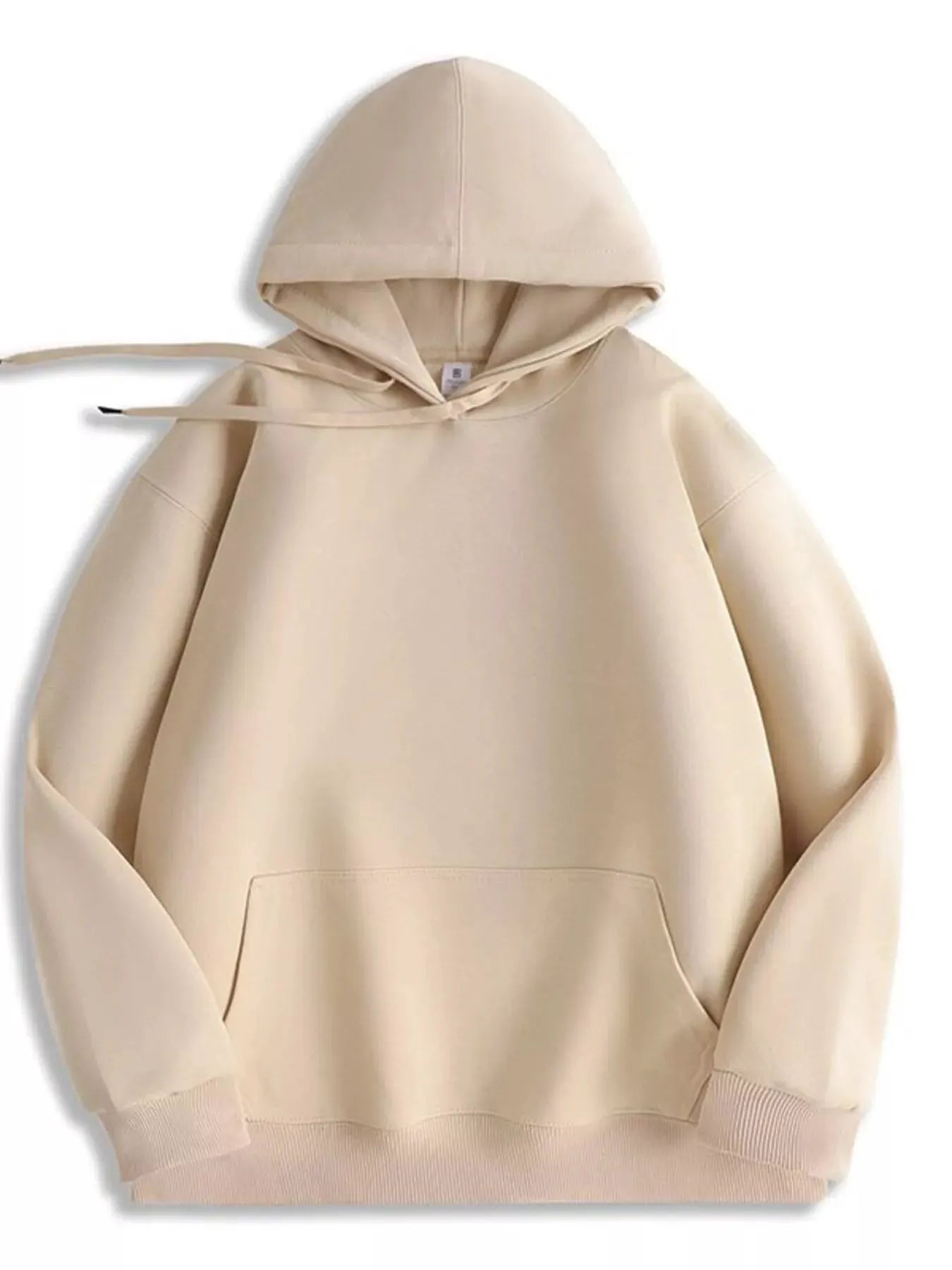Men's Full Size Solid Color Casual Hoodie Plus Size by Trendsi