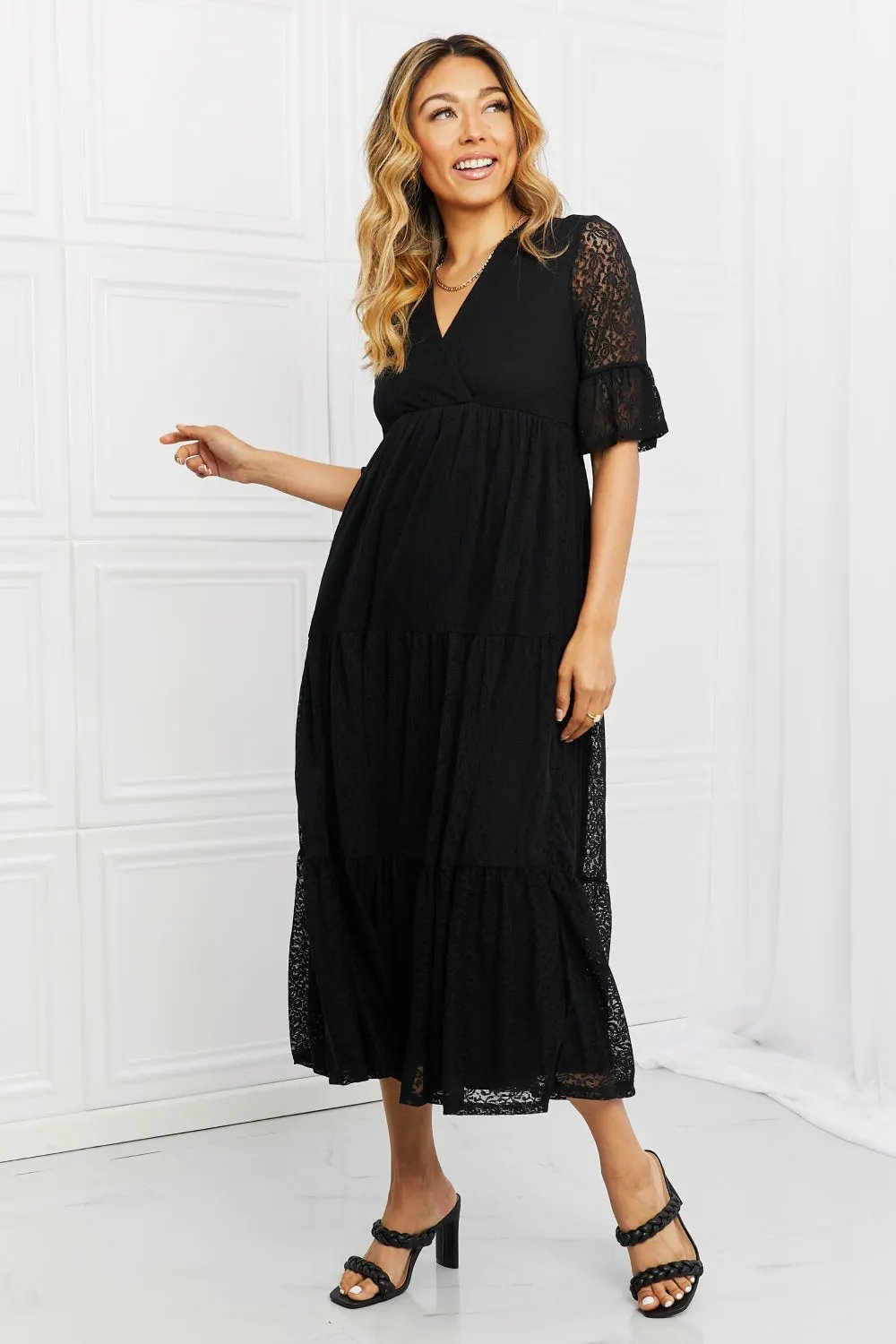 P & Rose Lovely Lace Full Size Tiered Dress by Partner Label