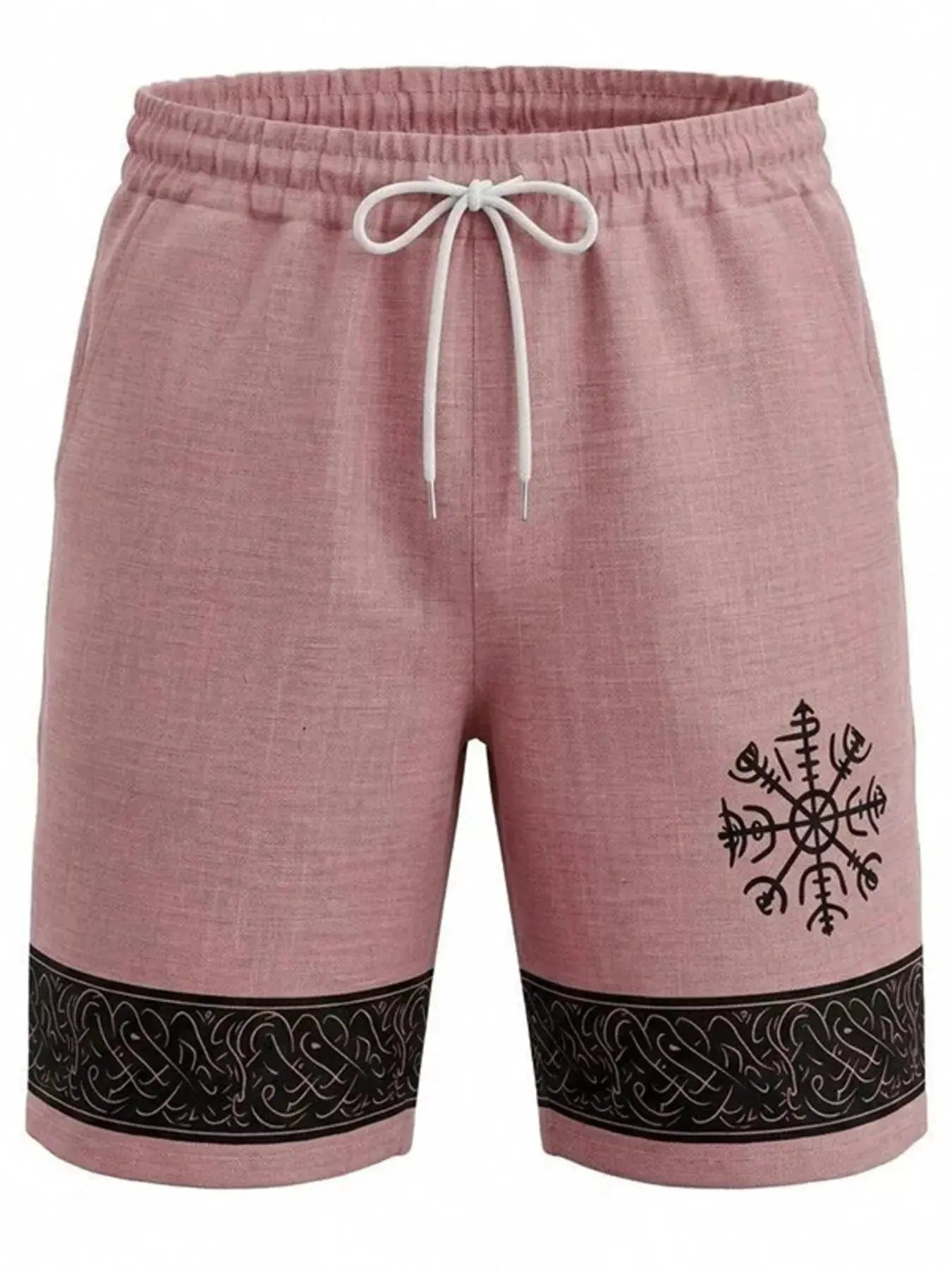 Men's Full Size Linen Blend Drawstring Shorts Plus Size by Partner Label