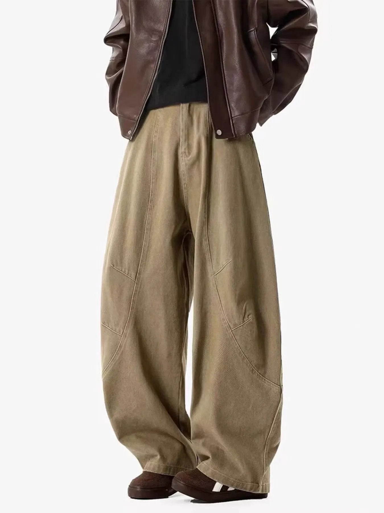 Men's Full Size Vintage Wide Leg Pants Plus Size by Partner Label