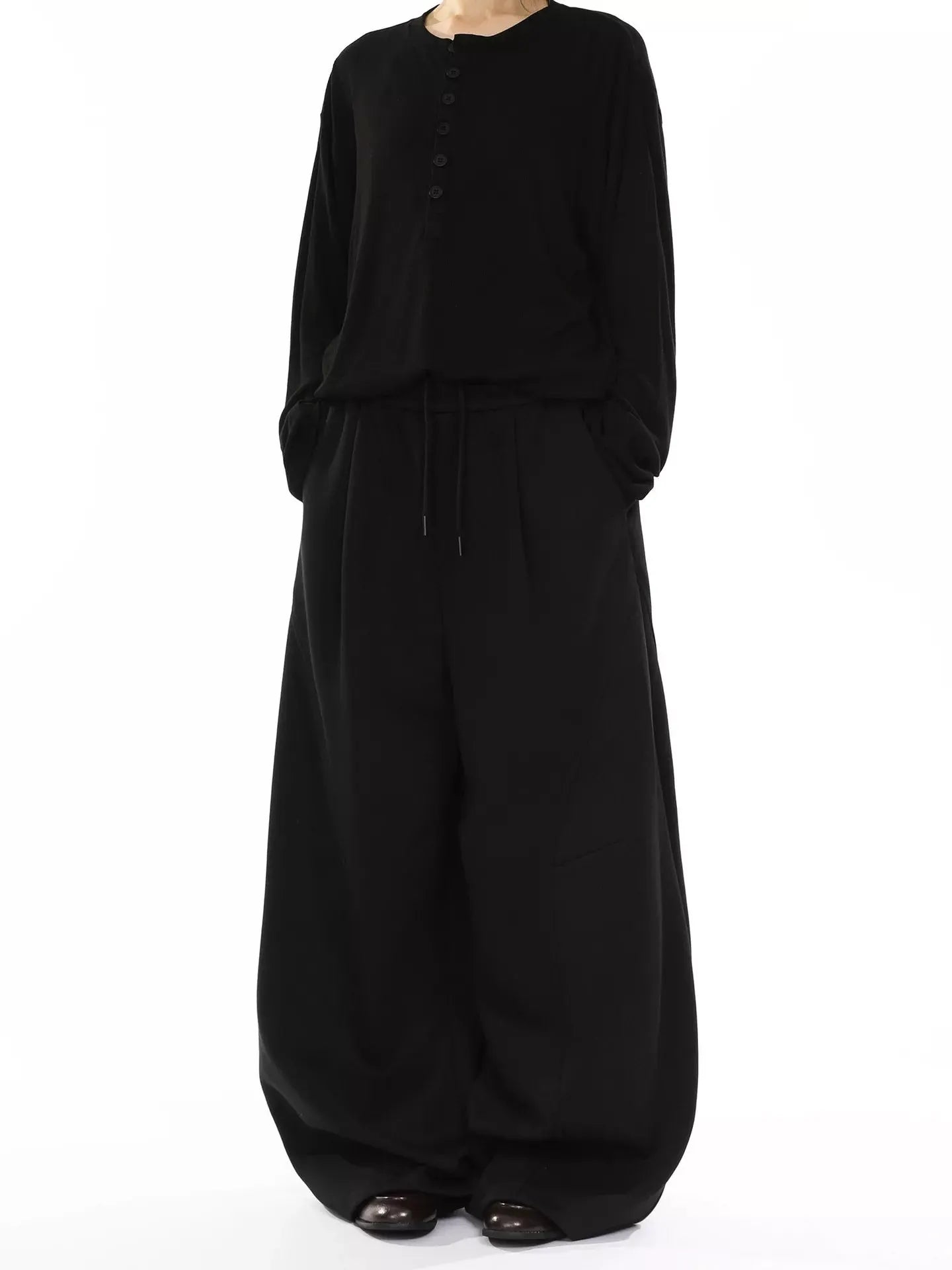 Men's Wide Leg Drawstring Pants by Partner Label
