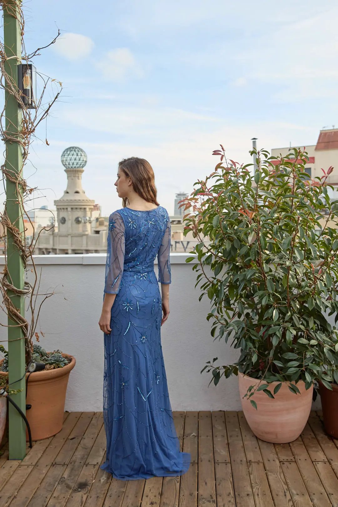 Kalinda Hand‑Embroidered Evening Dress Made in Spain by Ceylan Bcn