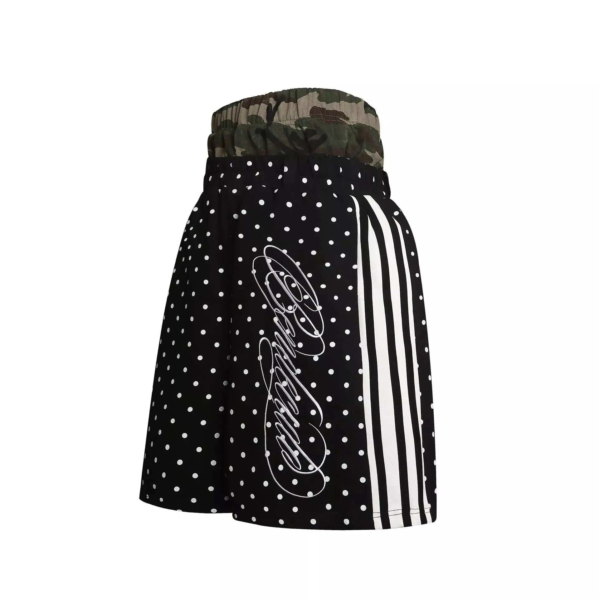 Men's Polka Dot Boxing Shorts with Camouflage Waistband by Trendsi