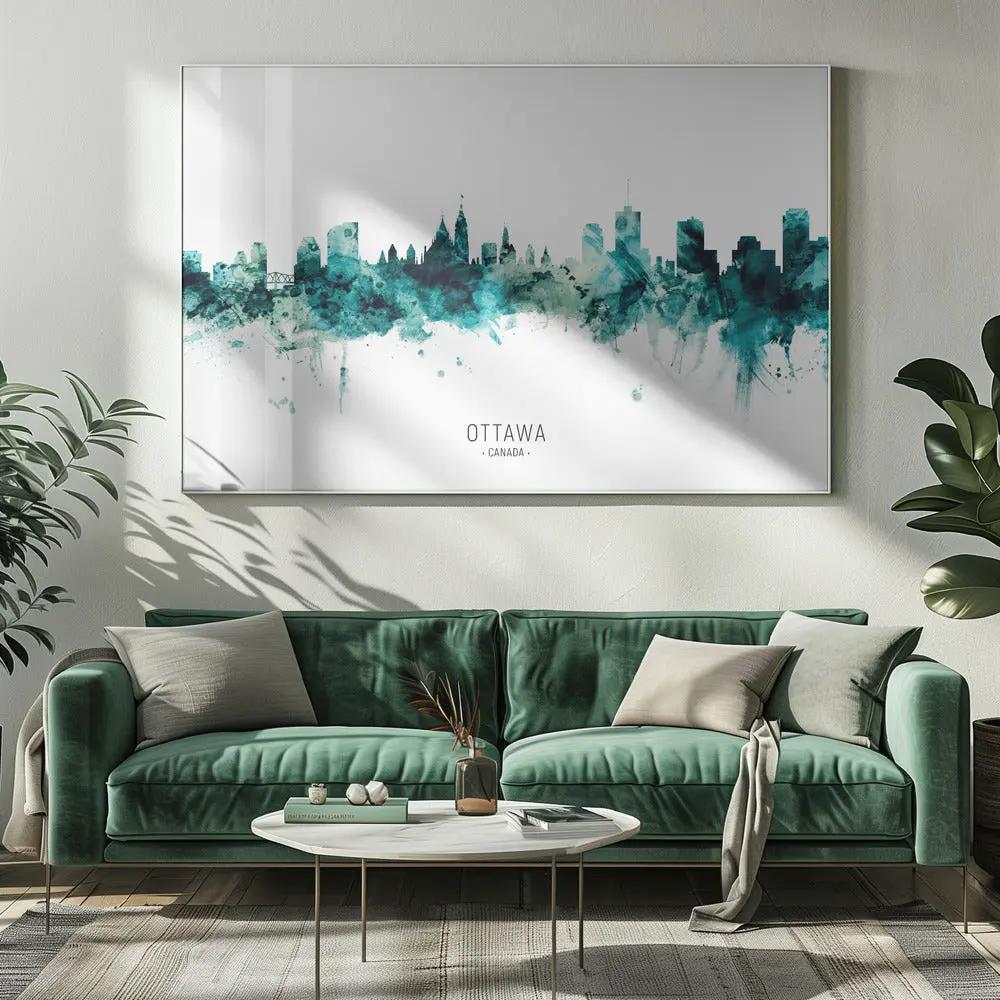 Wall art Ottawa Canada Skyline by Michael Tompsett
