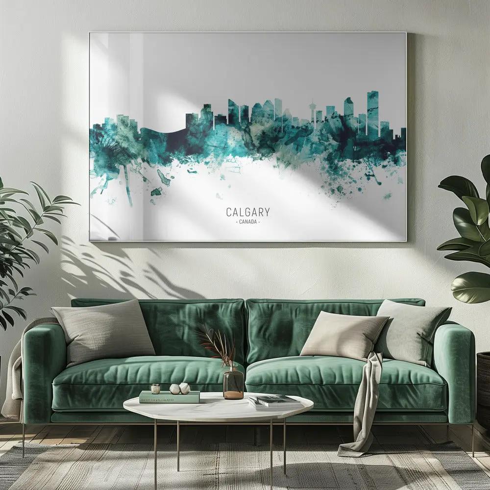 Wall art Calgary Canada Skyline by Michael Tompsett