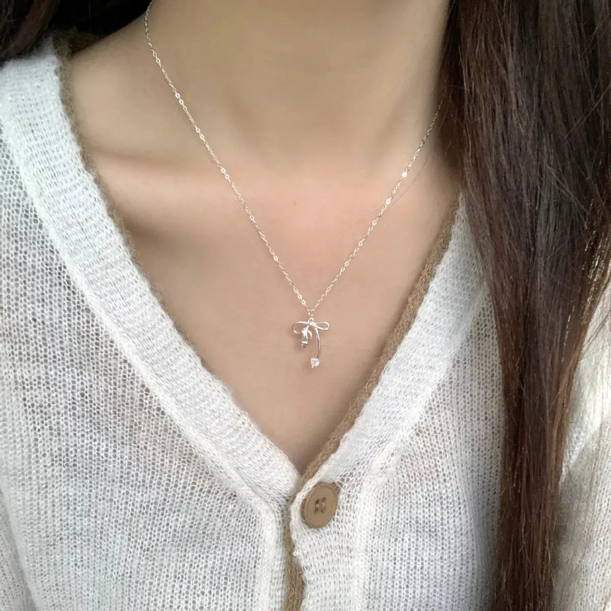 Bowknot Pendant Necklace by Partner Labels