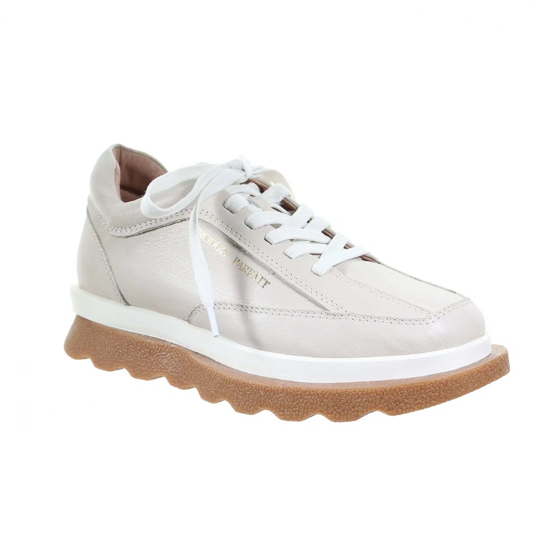 Double Layer Leather Sneaker (BEIGE) by PRODUIT PARFAIT