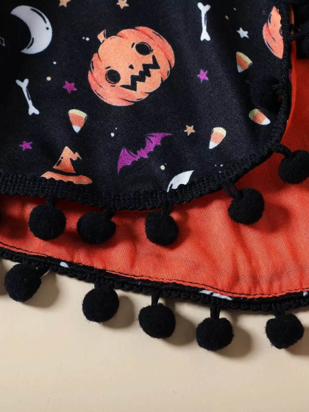 Children's Halloween Ghost Graphic Dress and Hooded Cape Set by Trendsi