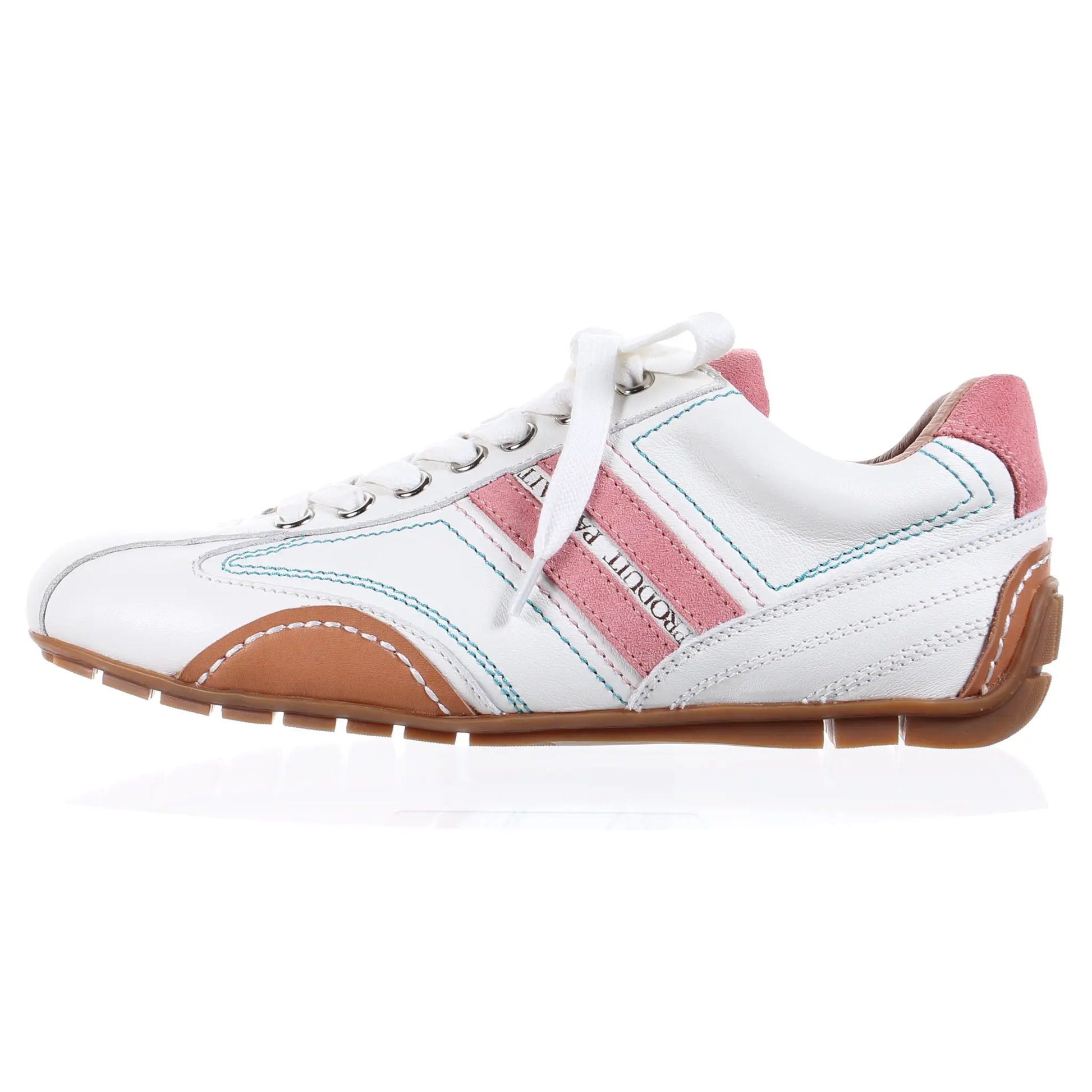 Leather Sneaker-Peach by PRODUIT PARFAIT