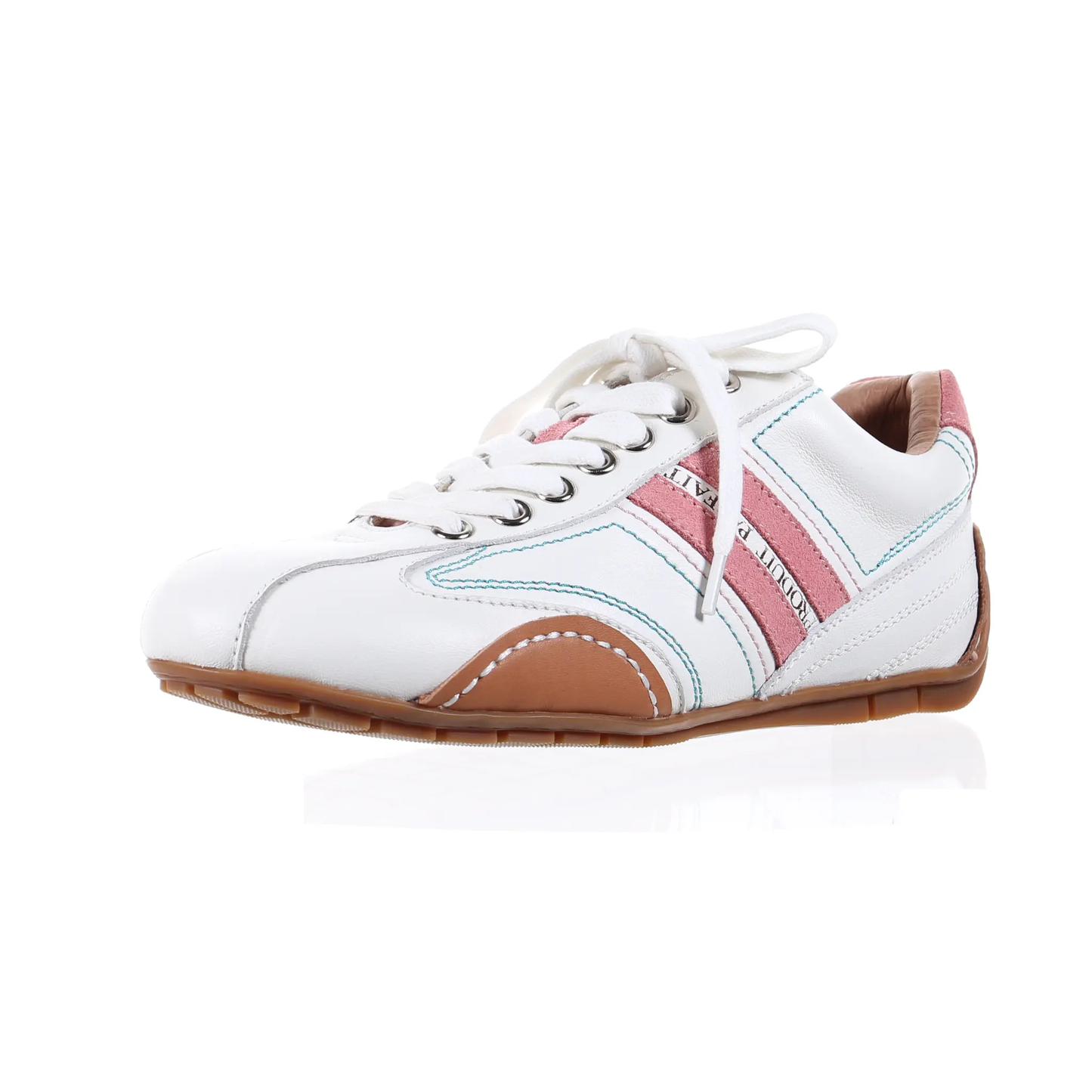 Leather Sneaker-Peach by PRODUIT PARFAIT