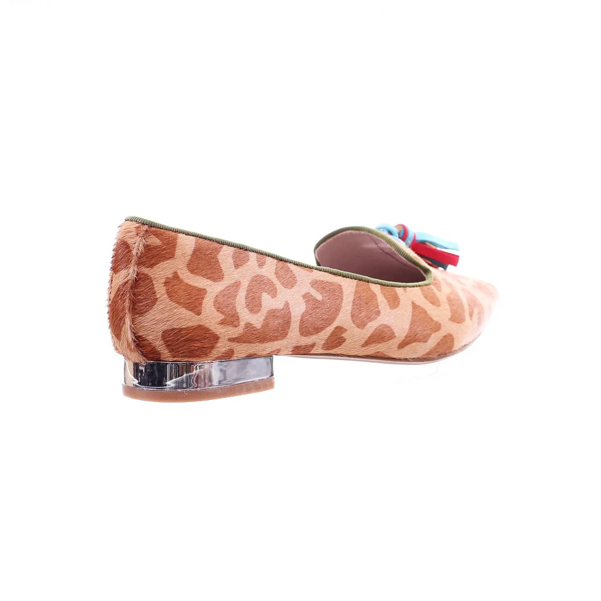 Giraffe Print Pointed Toe Ballerina by PRODUIT PARFAIT