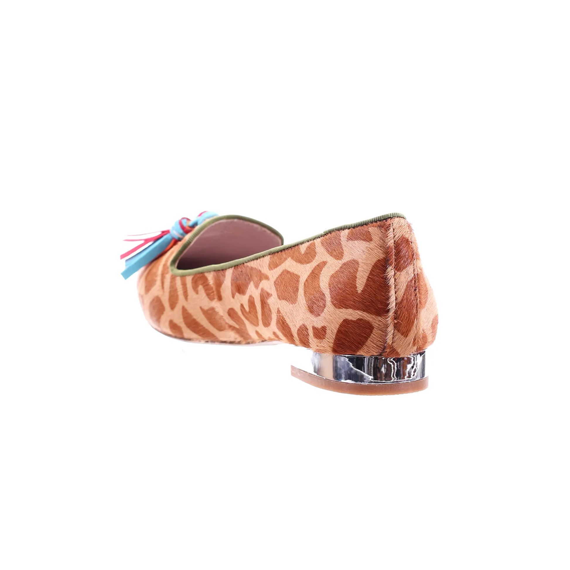Giraffe Print Pointed Toe Ballerina by PRODUIT PARFAIT