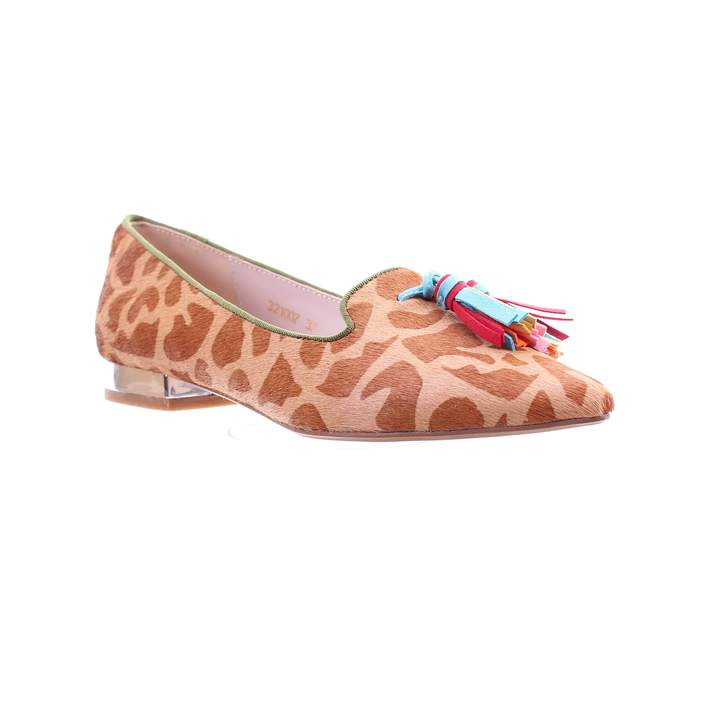 Giraffe Print Pointed Toe Ballerina by PRODUIT PARFAIT