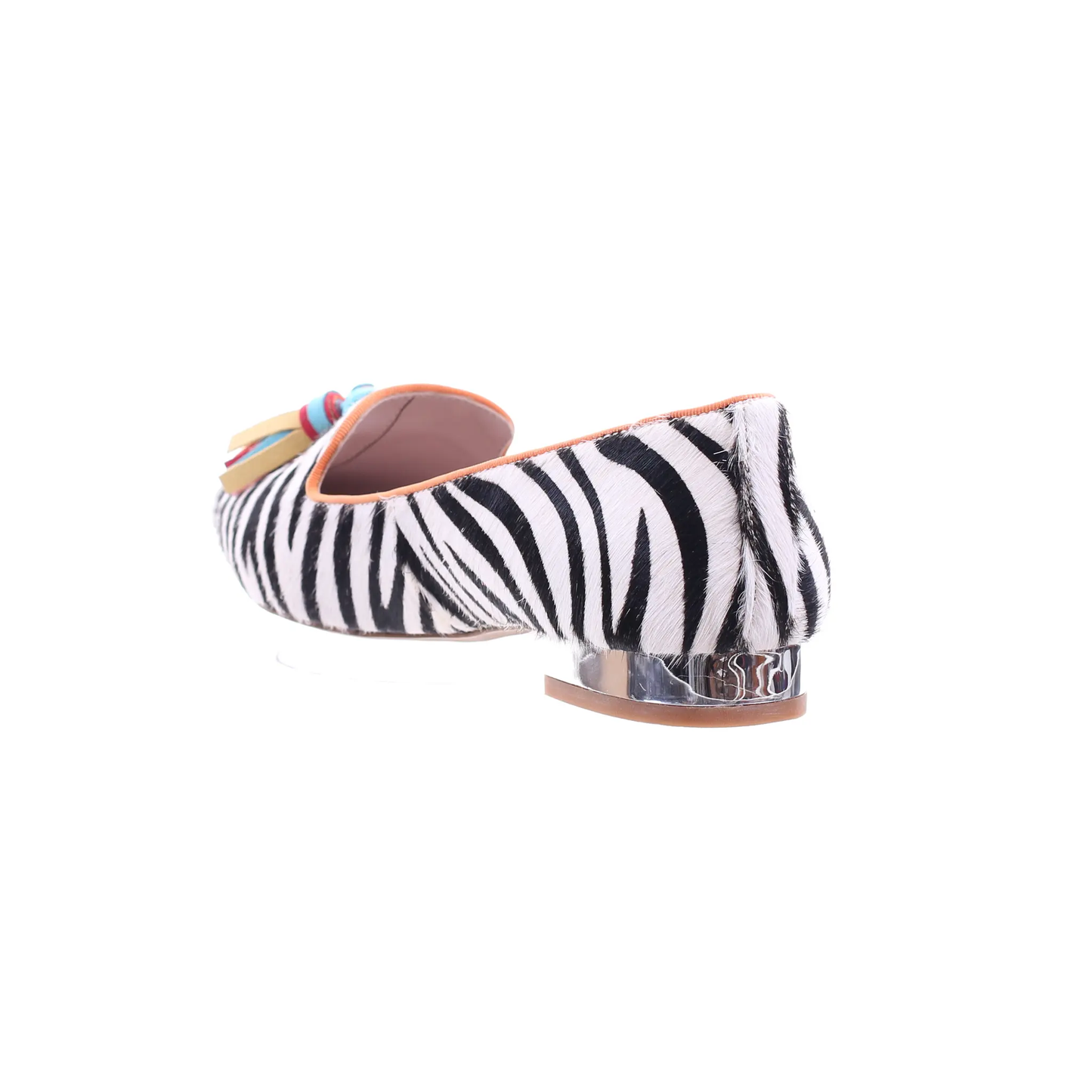 Zebra Print Pointed Toe Ballerina by PRODUIT PARFAIT