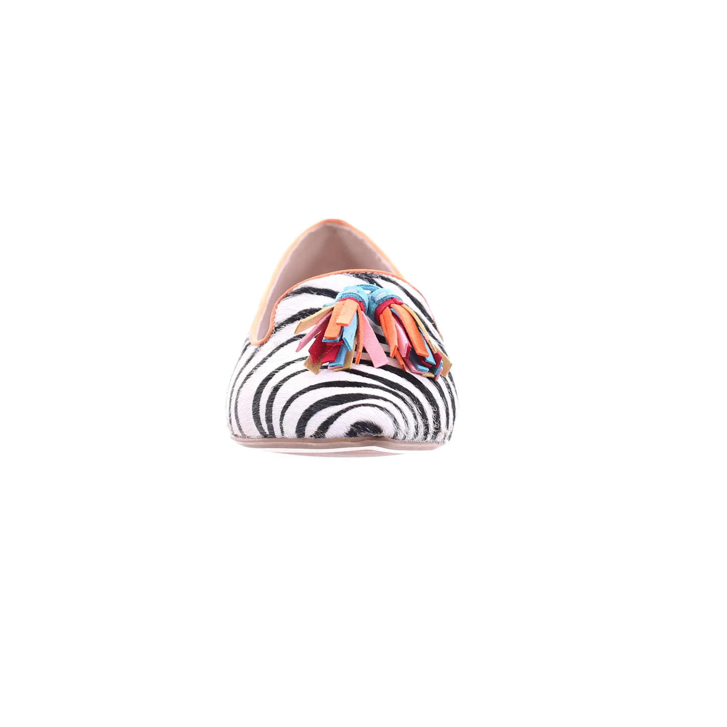 Zebra Print Pointed Toe Ballerina by PRODUIT PARFAIT