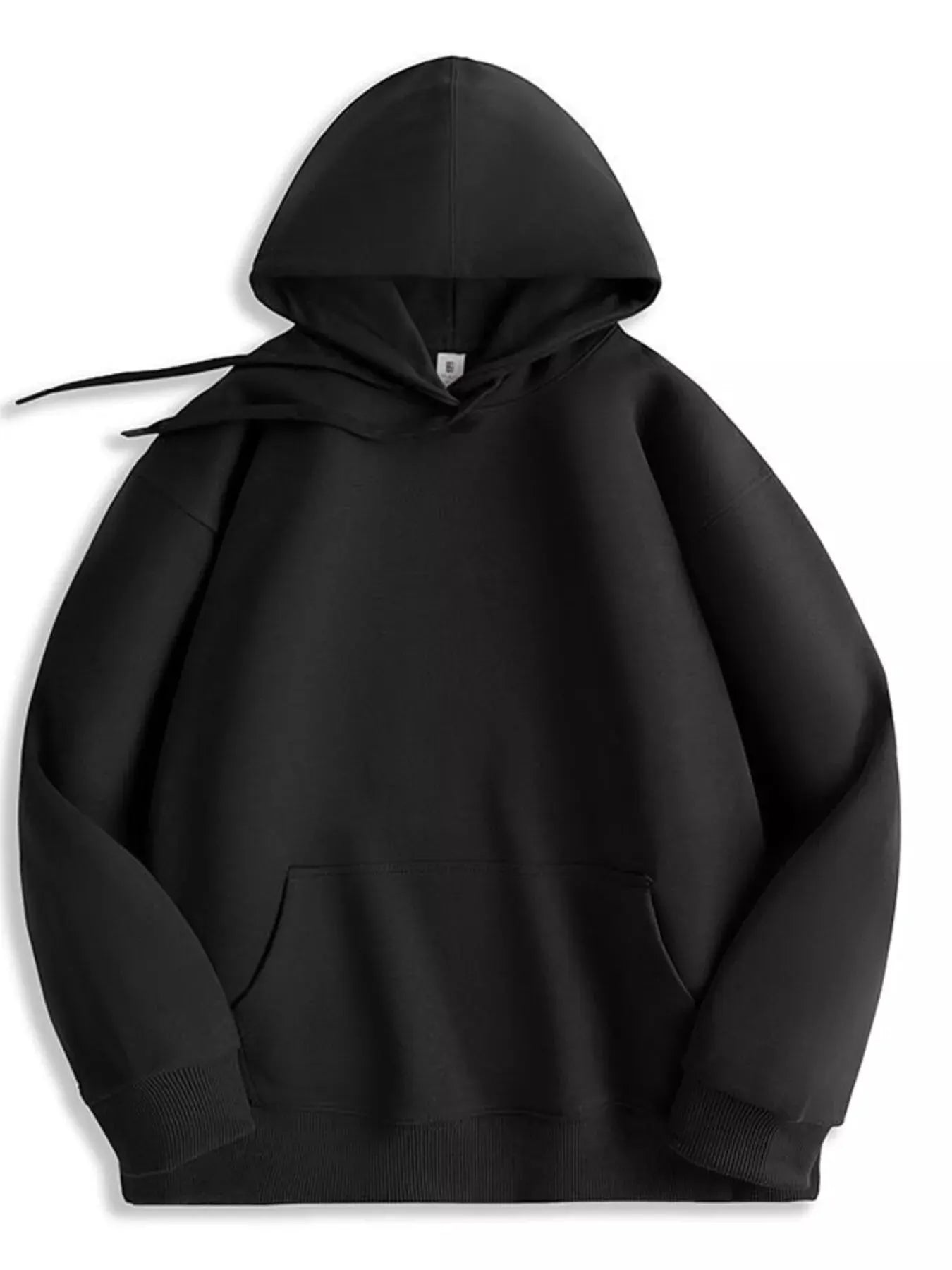 Men's Full Size Solid Color Casual Hoodie Plus Size by Trendsi