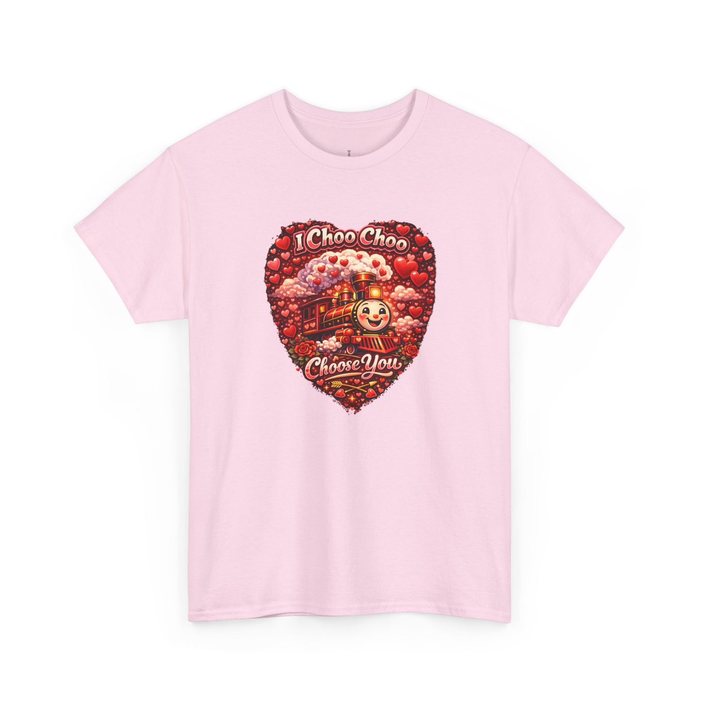 I Choo Choo Choose You Valentine T-Shirt | Cute Romantic Train Heart Graphic | Couples Love Tee