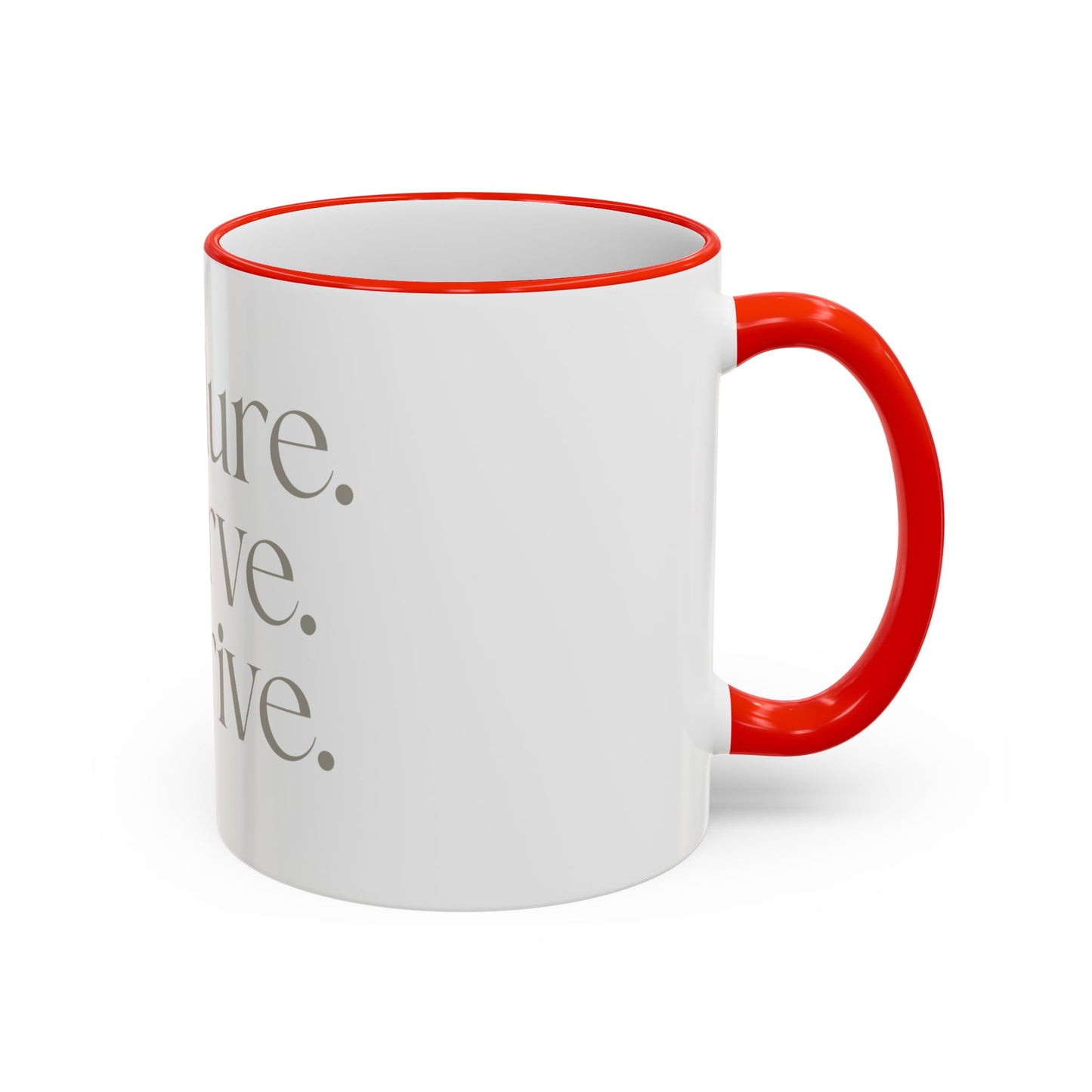Endure. Serve. Thrive. Accent Rim Ceramic Mug