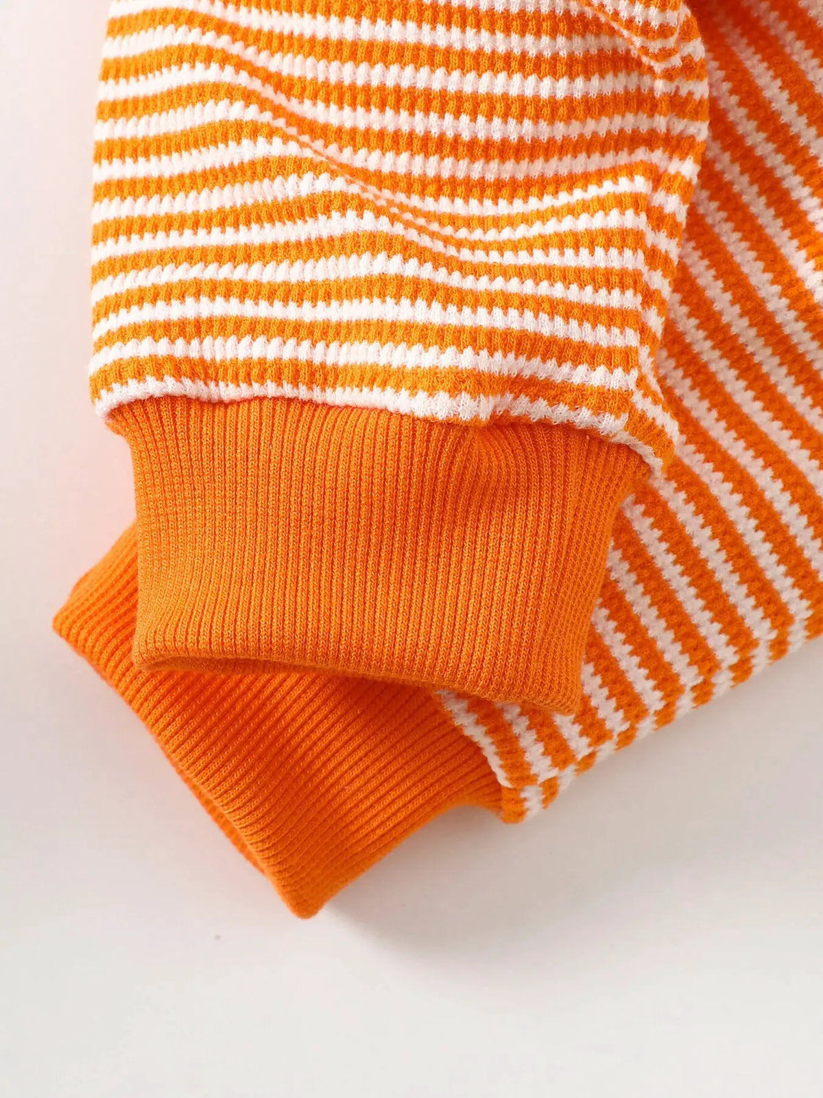 Children's Halloween Striped Ghost Top and Pants Set by Trendsi