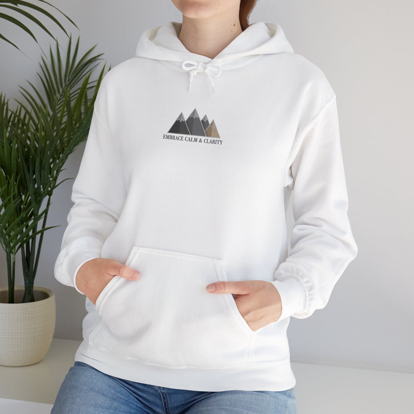Disciplined Calm Hoodie | Minimal Stoic Mantra for Intentional Living