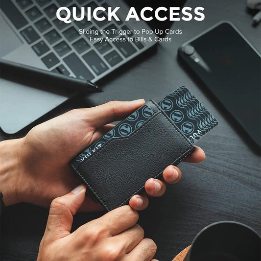 RFID Blocking Leather Credit Card Case 💳🖤 Double ID Window Wallet by Inland Leather