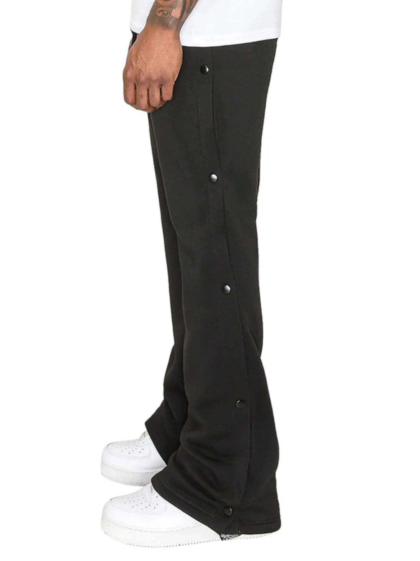Men's Full Size Side Snap Button Pants Plus Size by Trendsi