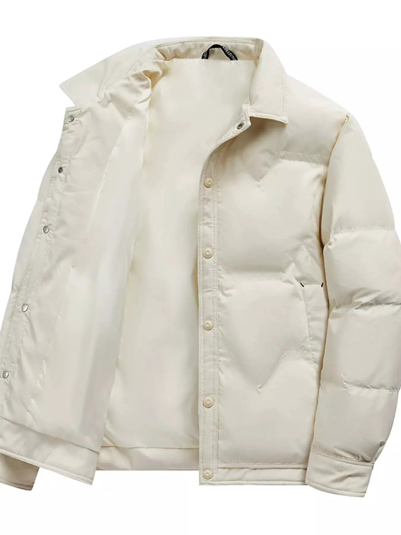 Men's Plus Size Snap-Down Padded Winter Coat by Partner Label
