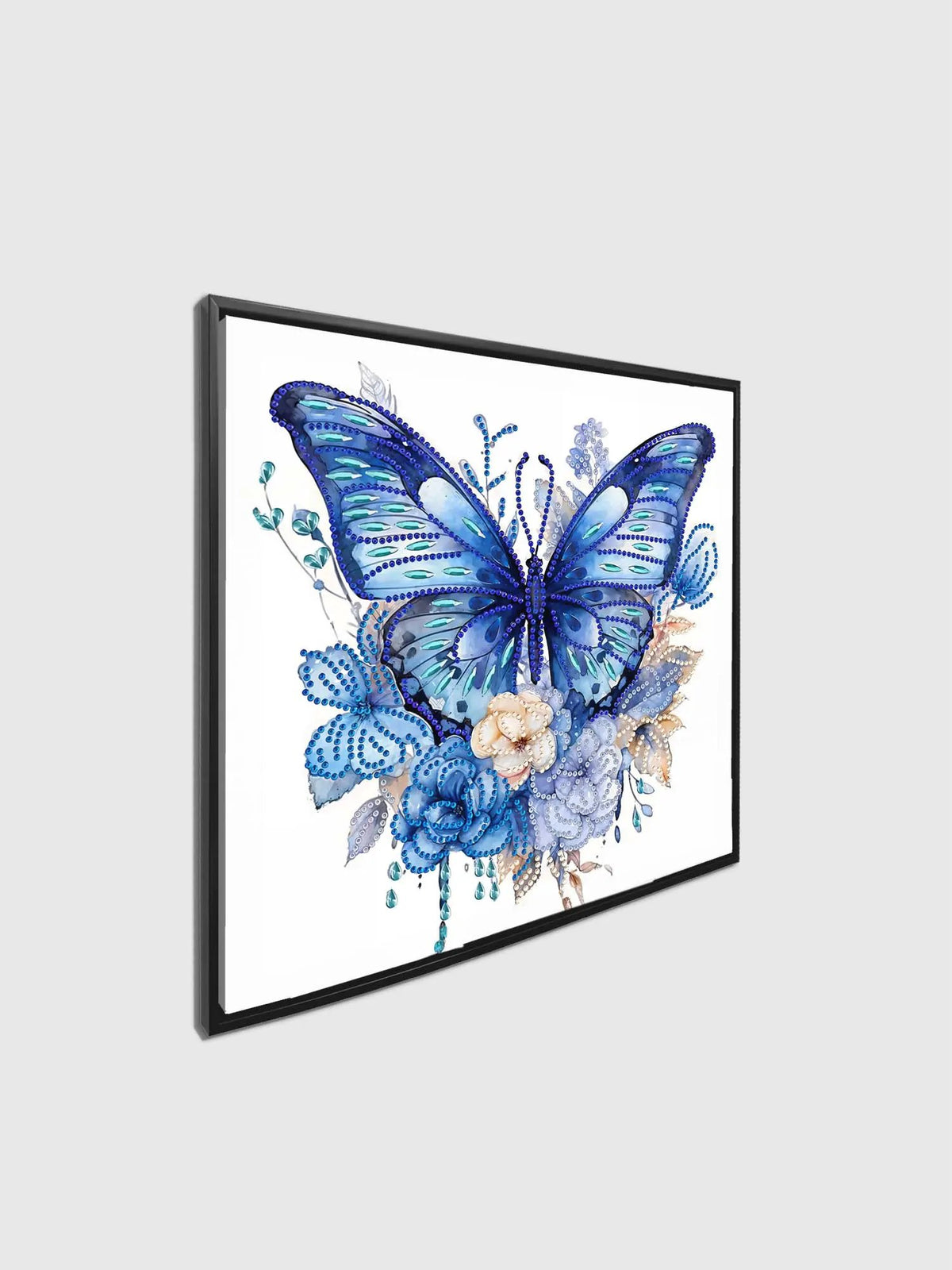 Wall Art - Blue butterfly big-Canvas Print by Gtaart.ca