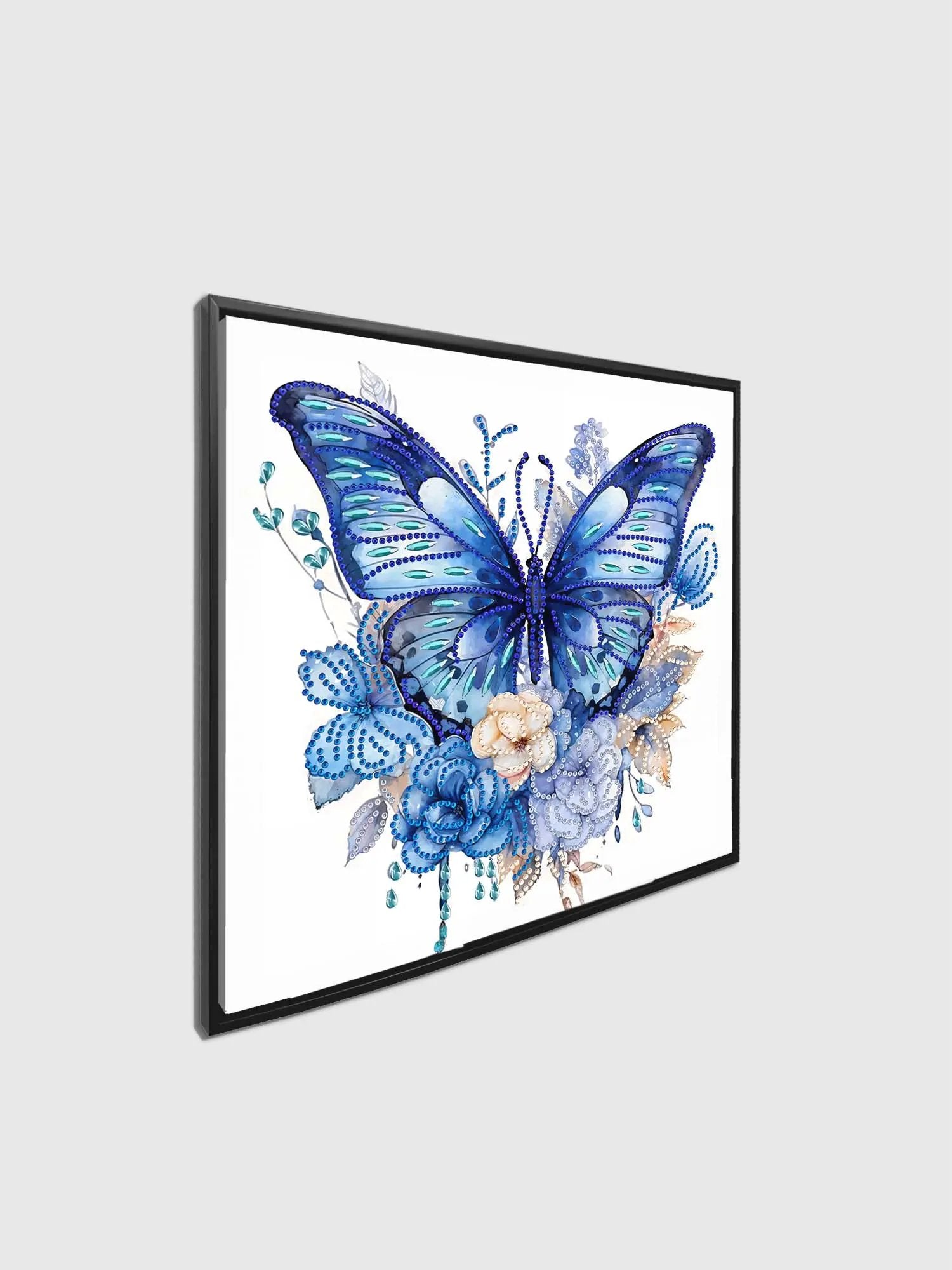 Wall Art - Blue butterfly big-Canvas Print by Gtaart.ca