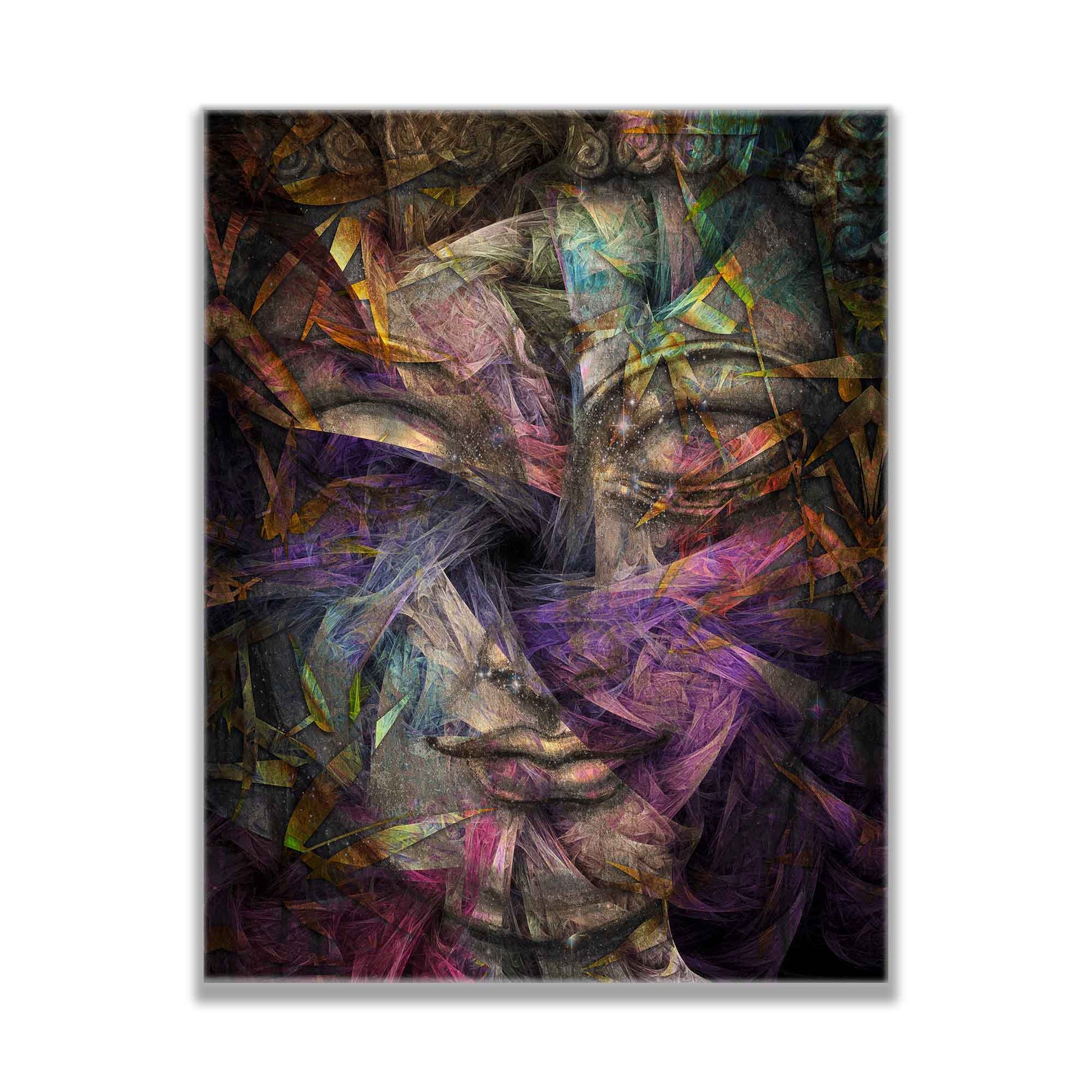 Dimensional Buddha -Fine Art Canvas- RGB varnish by Gtaart.ca